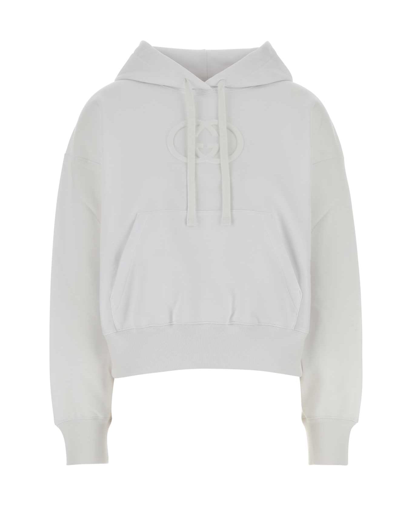 Gucci White Cotton Oversize Sweatshirt - WHITEMIX