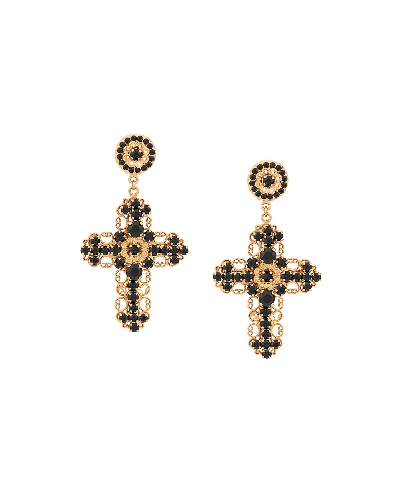Dolce 
Gabbana Cross Pendant Earrings - ORO