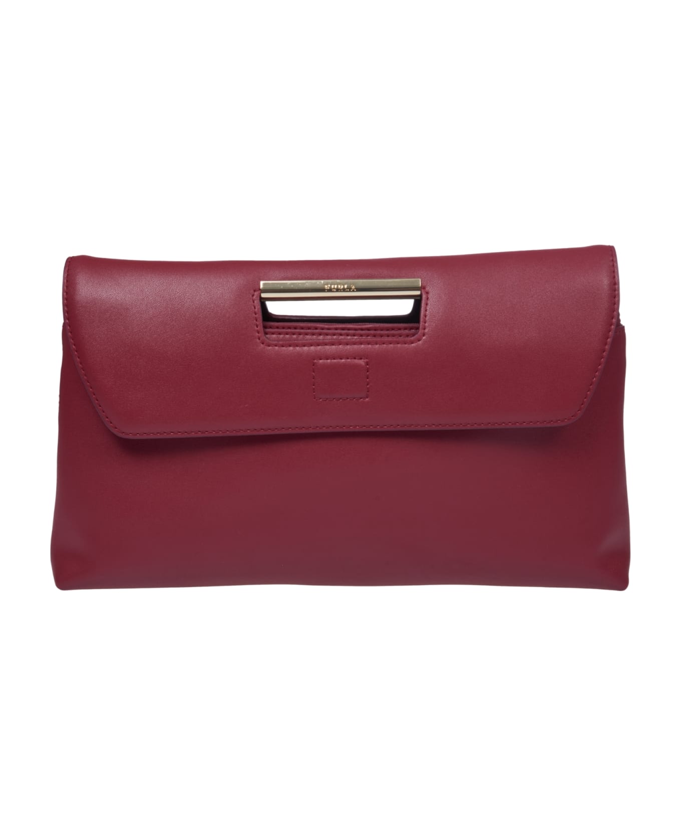 Furla Giada Leather Pouch Bag - Burgundy