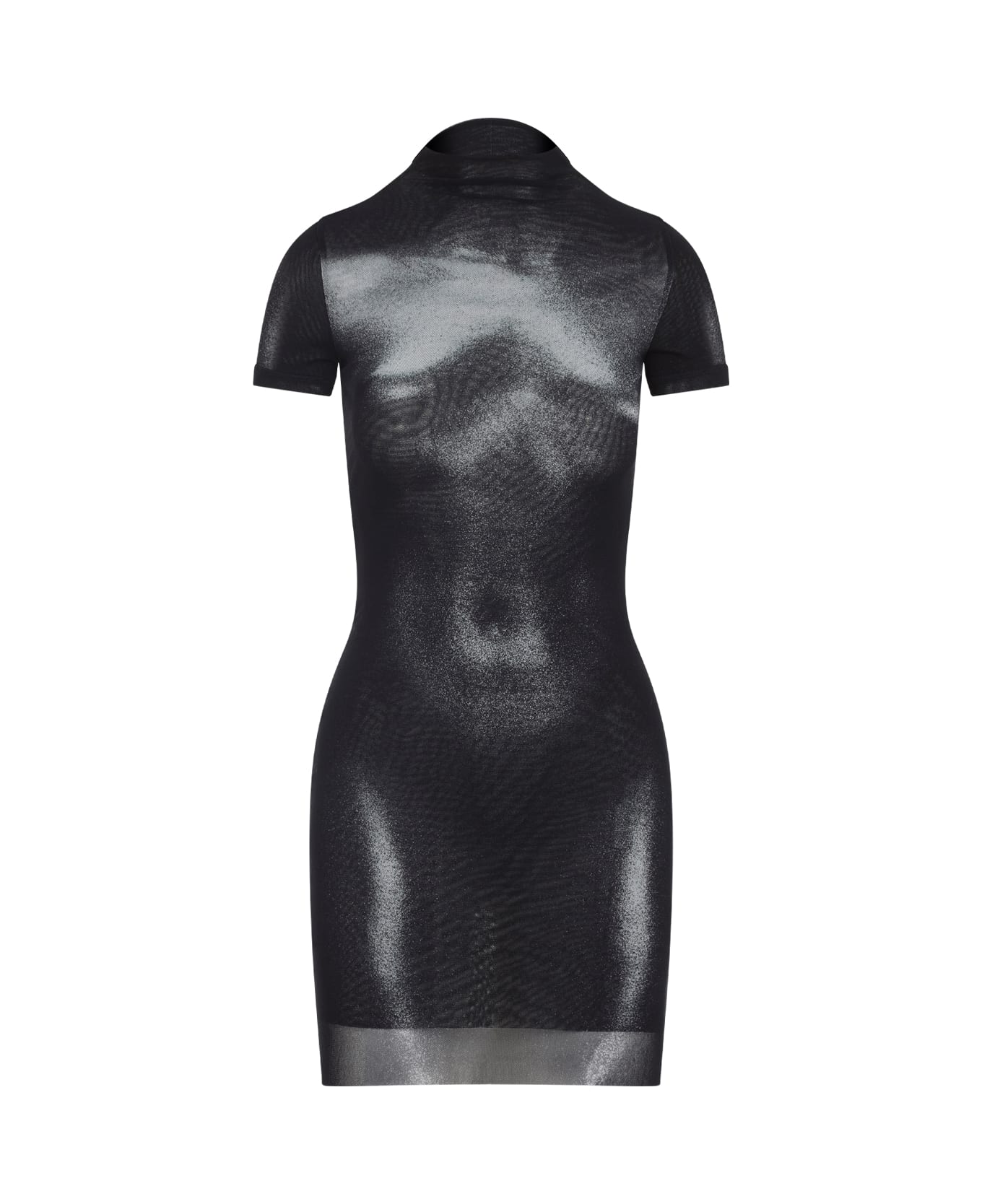 Jean Paul Gaultier Body Dust Mini Dress - Black Silver
