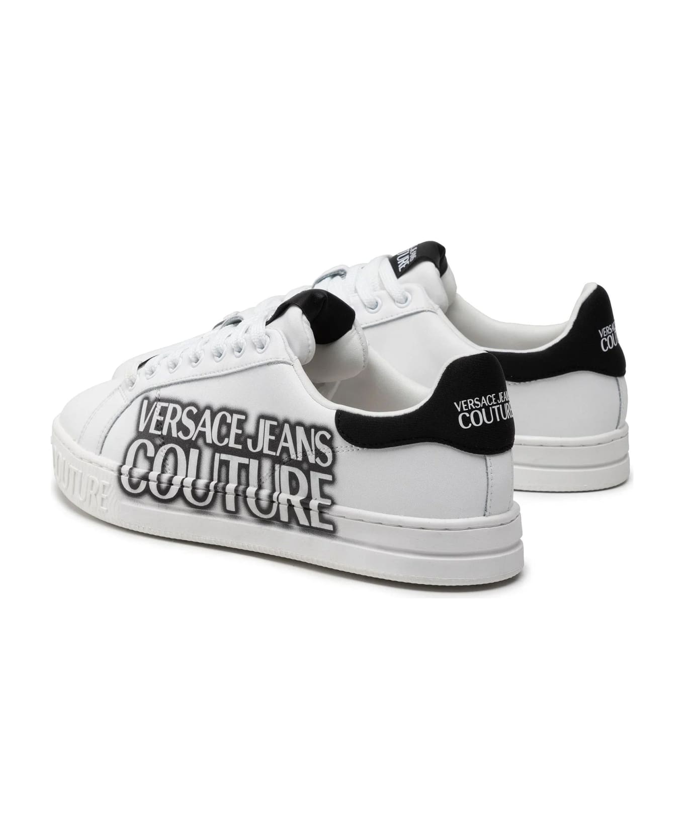 Versace Jeans Couture Jeans Couture Leather Logo Sneakers - White
