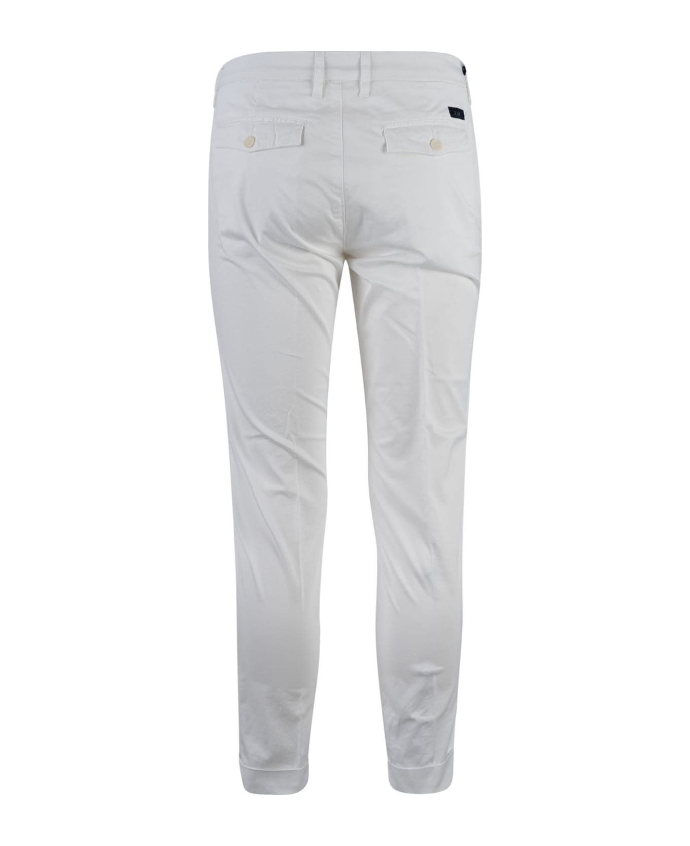 Fay Regular Fit Plain Trousers Fay - WHITE