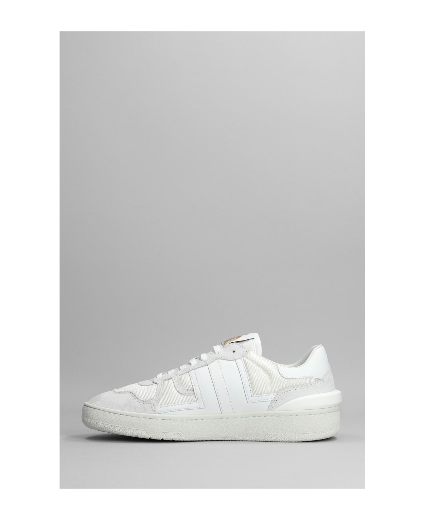 Lanvin Sneakers In White Suede And Leather - white