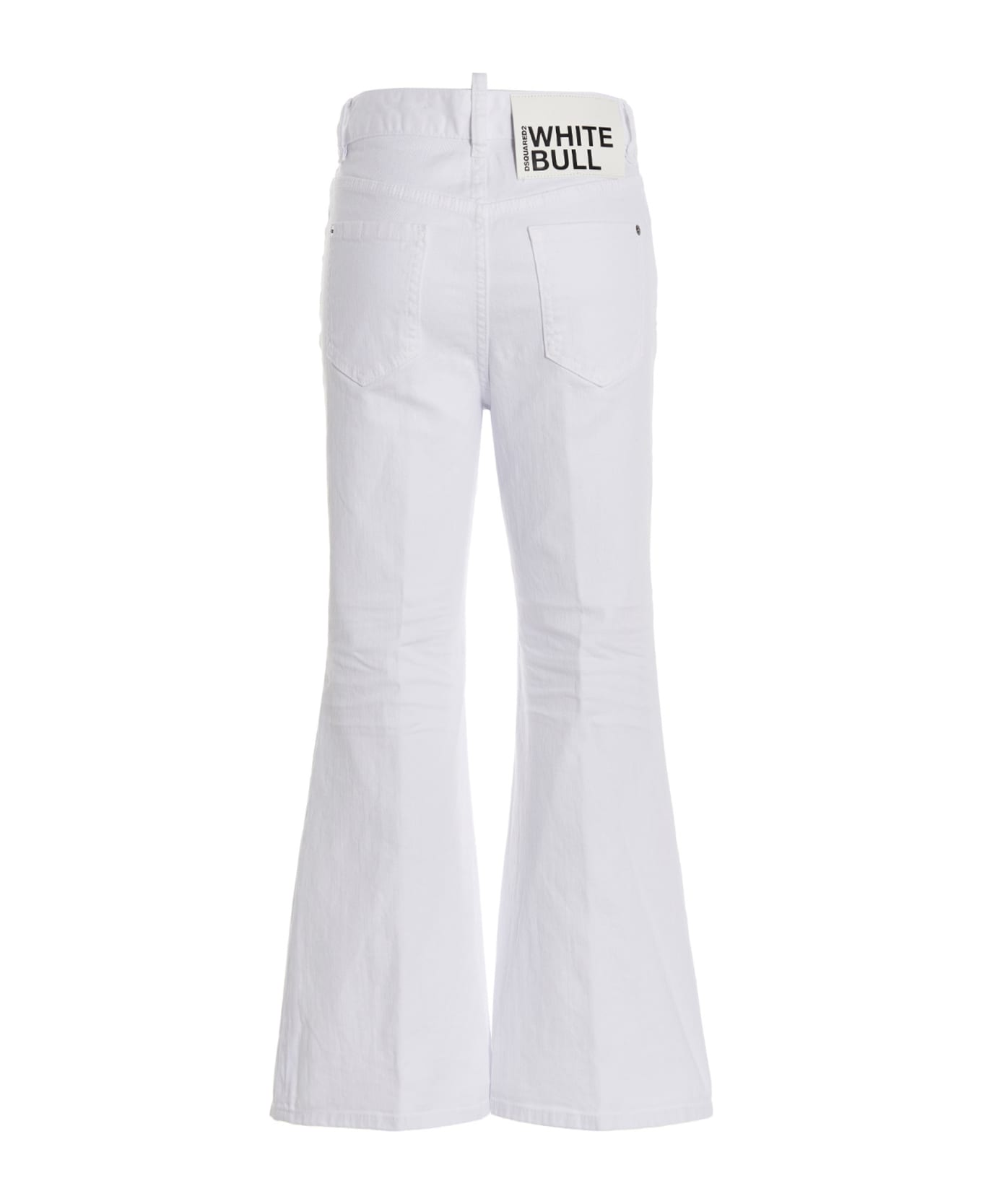 Dsquared2 'super Flared Cropped' Jeans - White