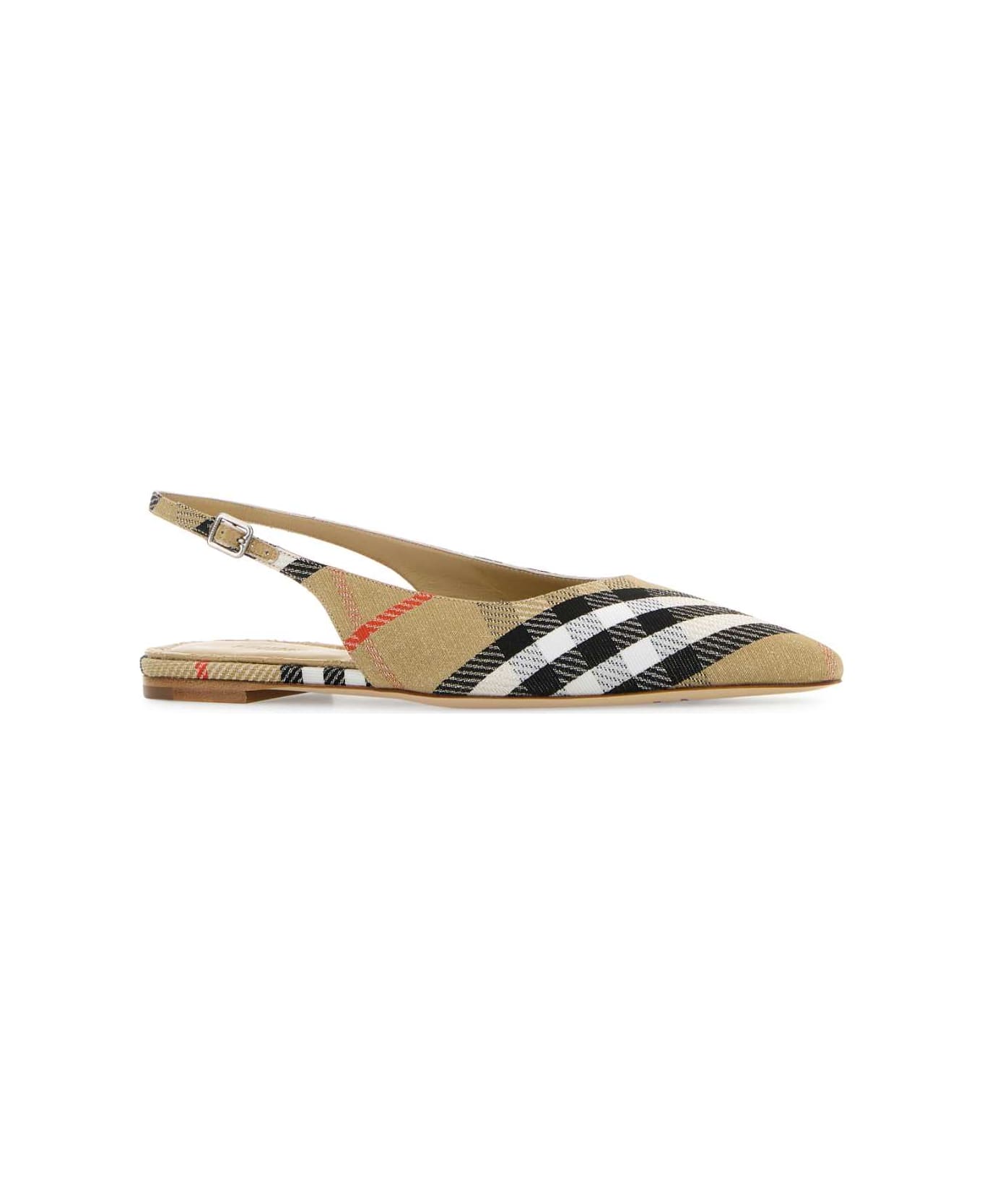 Burberry Embroidered Fabric Ballerinas - SANDIPCHECK