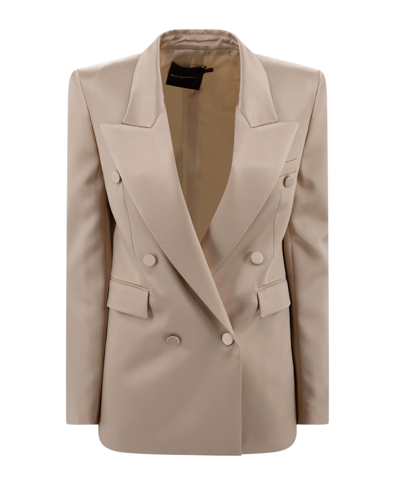 MVP Wardrobe Double-breasted Jacket - Beige