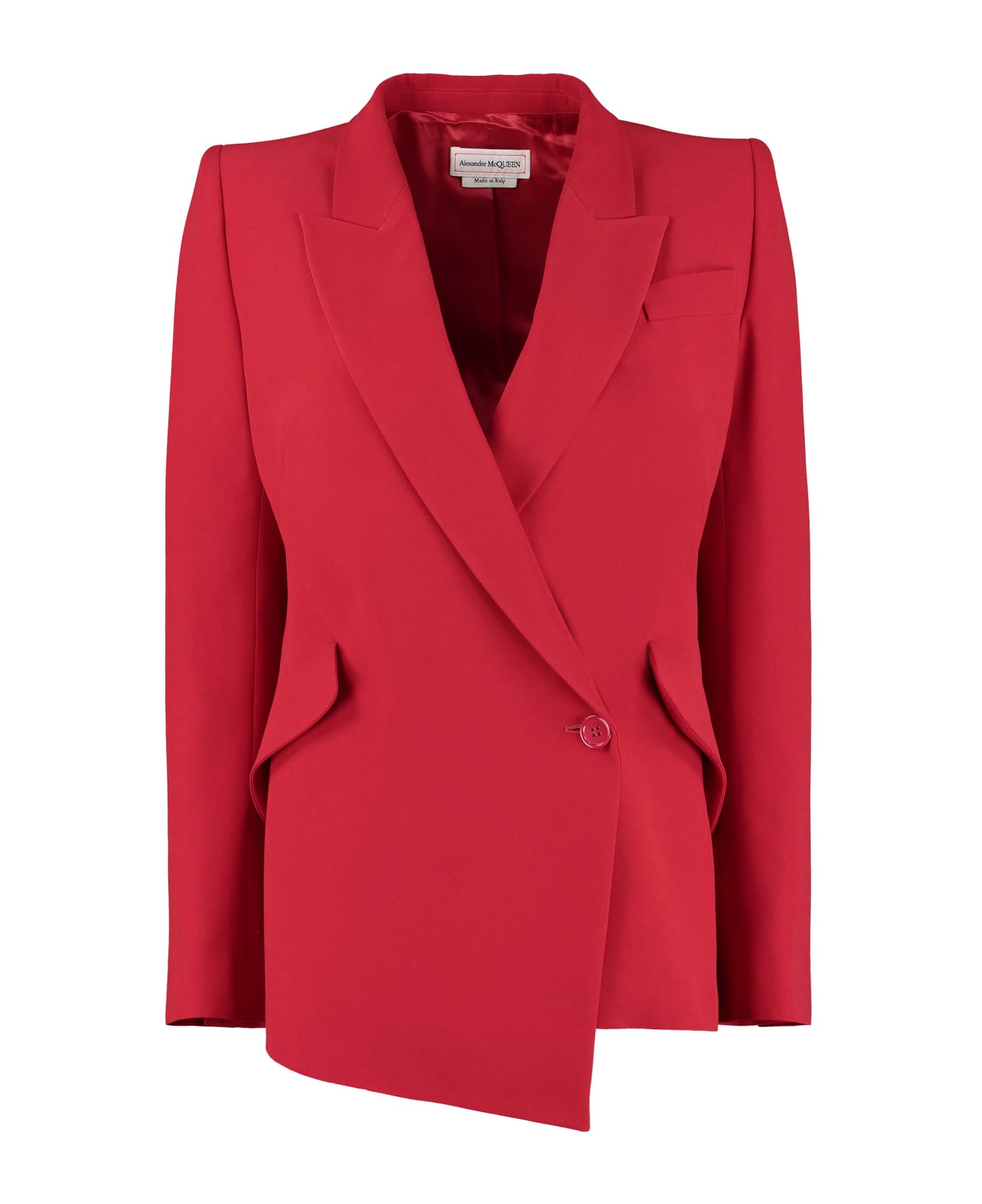 Alexander McQueen Single-breasted One Button Jacket - Rosso