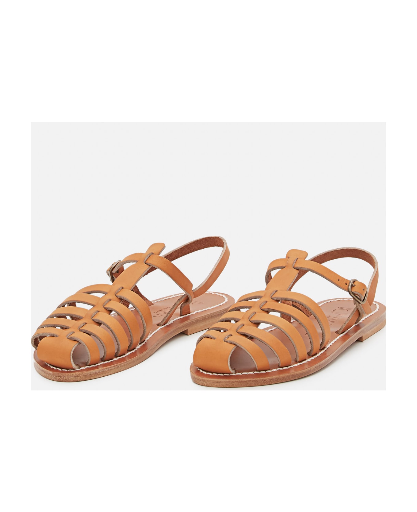 K.Jacques Adrien Leather Sandals - Beige