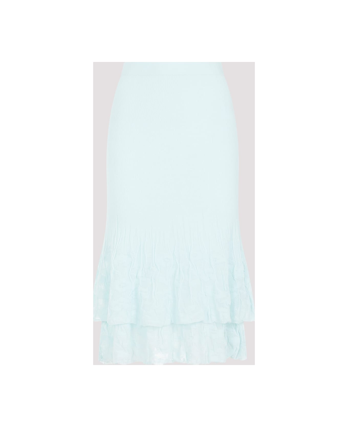 Bottega Veneta Cotton Midi Skirt - Pale Turquoise