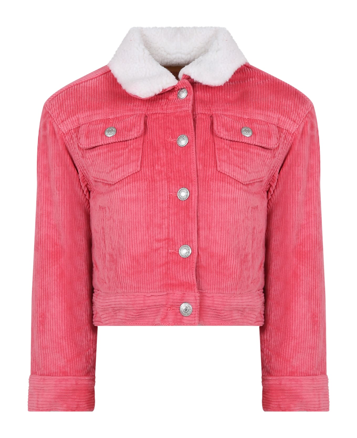 Levi's Pink Jacket For Girl With Logo - Pink コート＆ジャケット