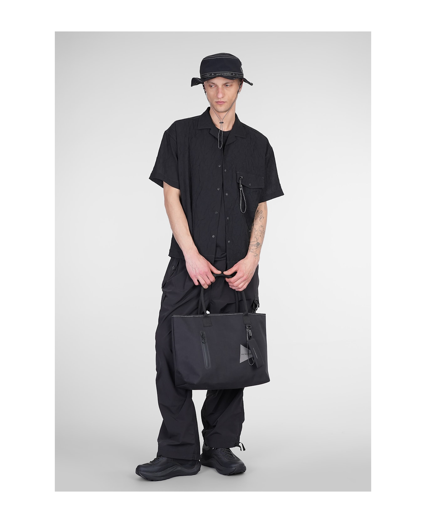 And Wander Shirt In Black Polyester - black