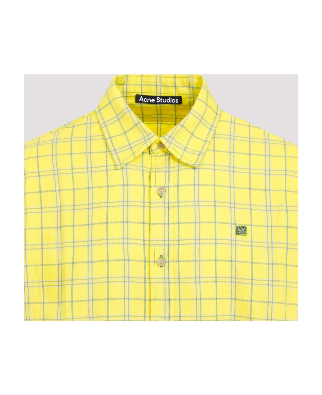 Acne Studios Cotton Shirt - Yellow Green