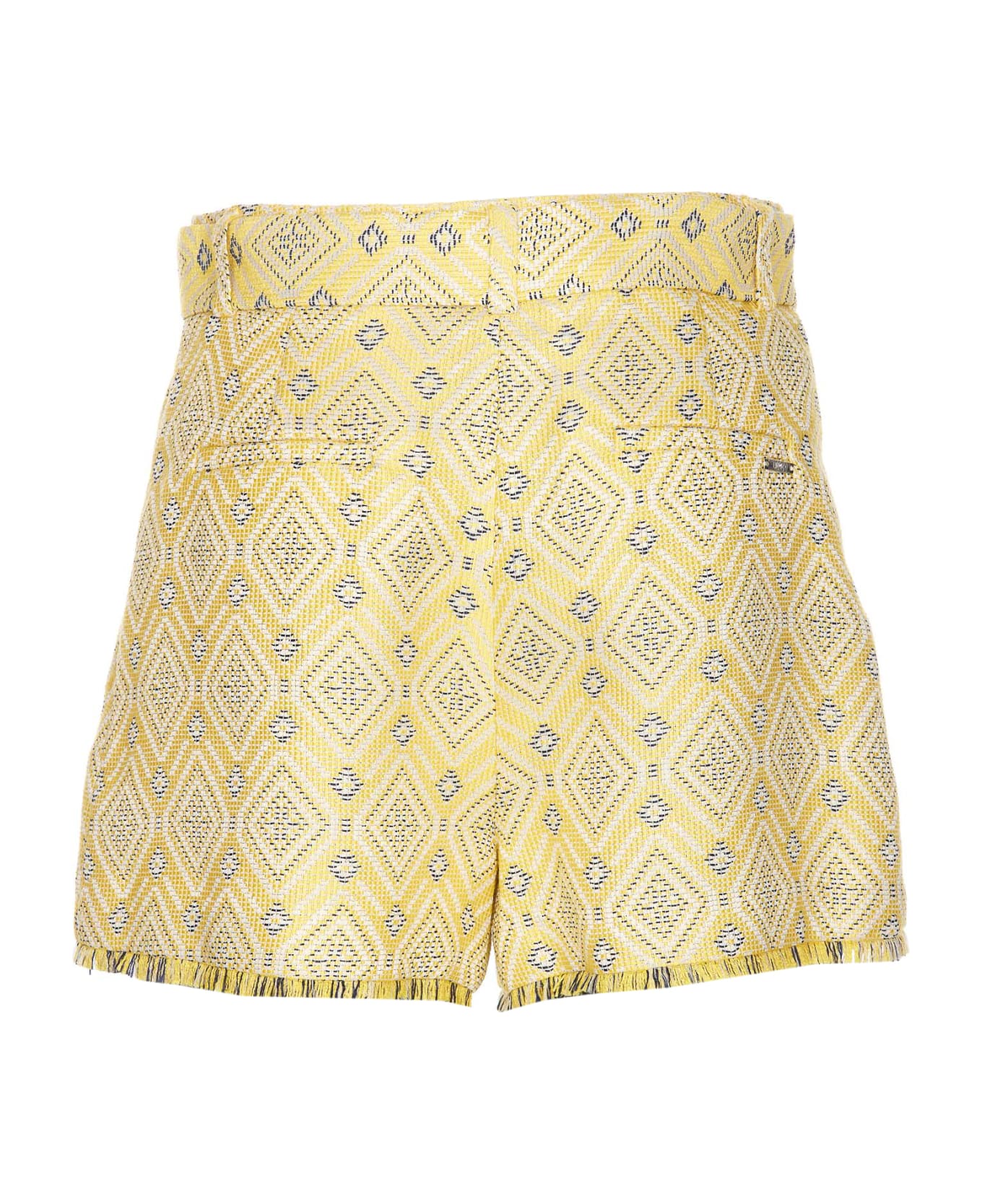 Liu-Jo Jacquard Shorts - Yellow