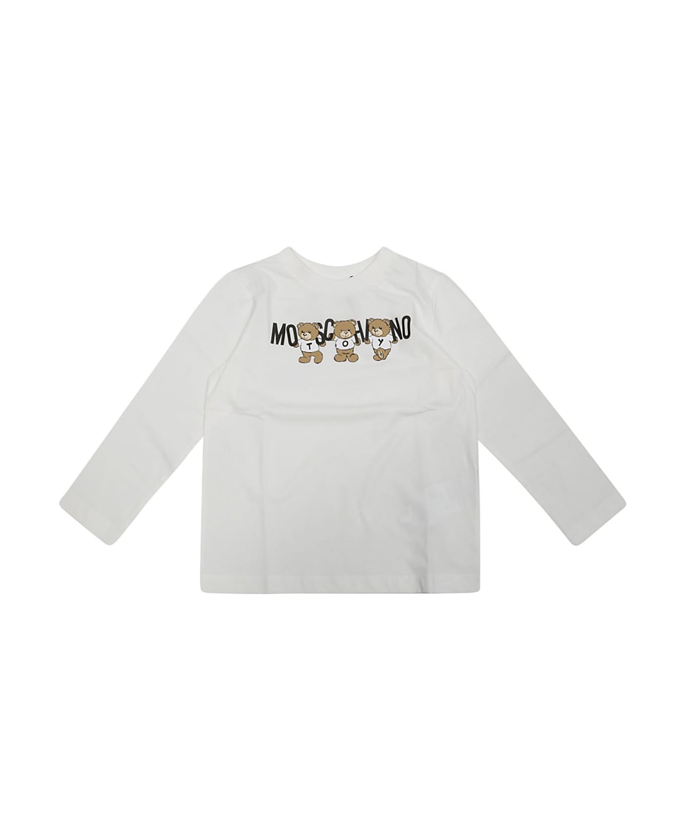 Moschino Logo Printed Crewneck T-shirt - Bianco
