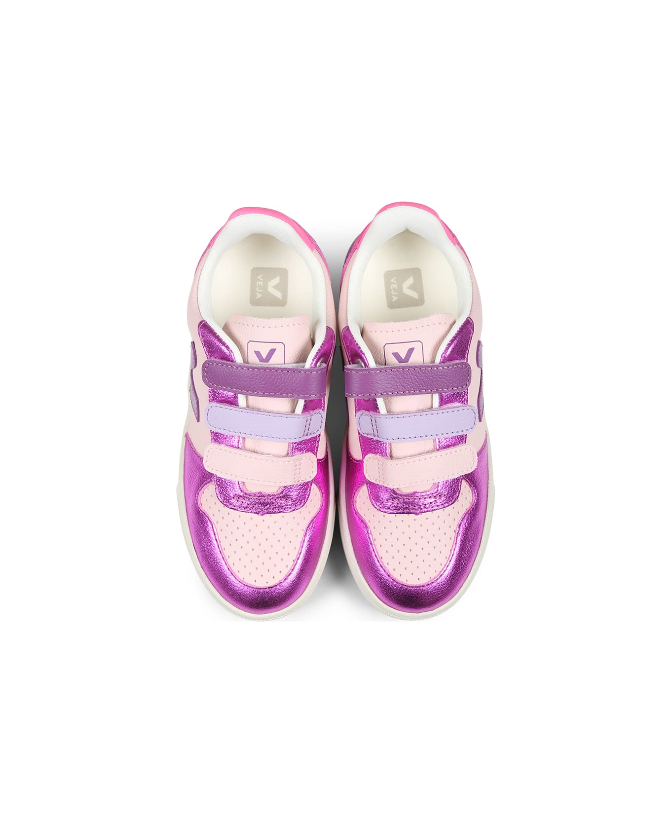 Veja Pink Sneakers For Girl With Logo - Pink
