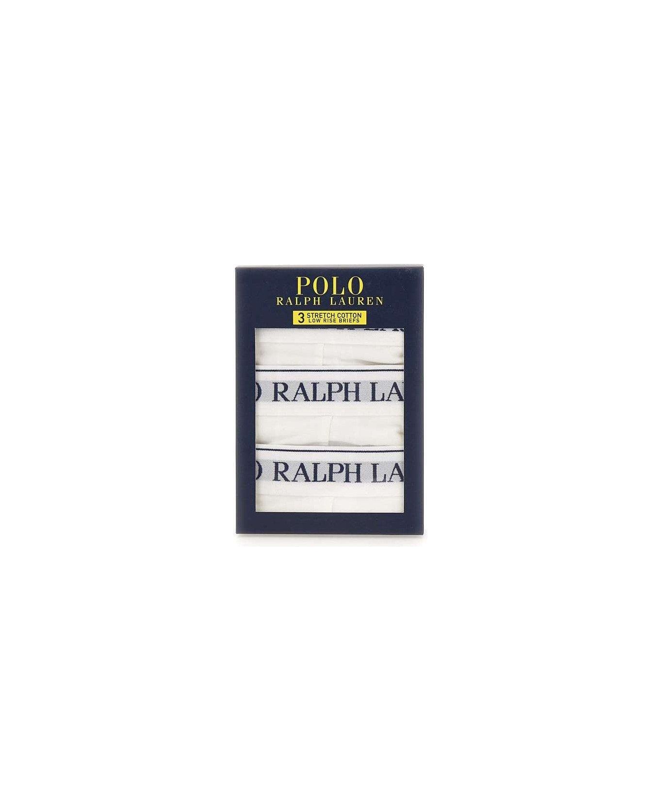 Polo Ralph Lauren Logo Band Three-pack Briefs Polo Ralph Lauren - WHITE