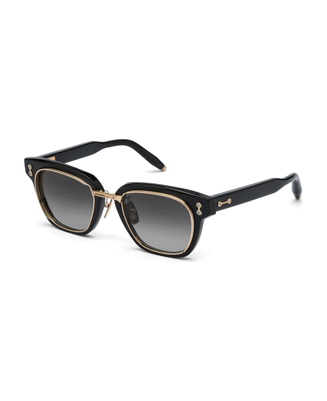 Akoni Apollo - Black / Brushed 12k Gold / Asian Fit Sunglasses - Black/gold