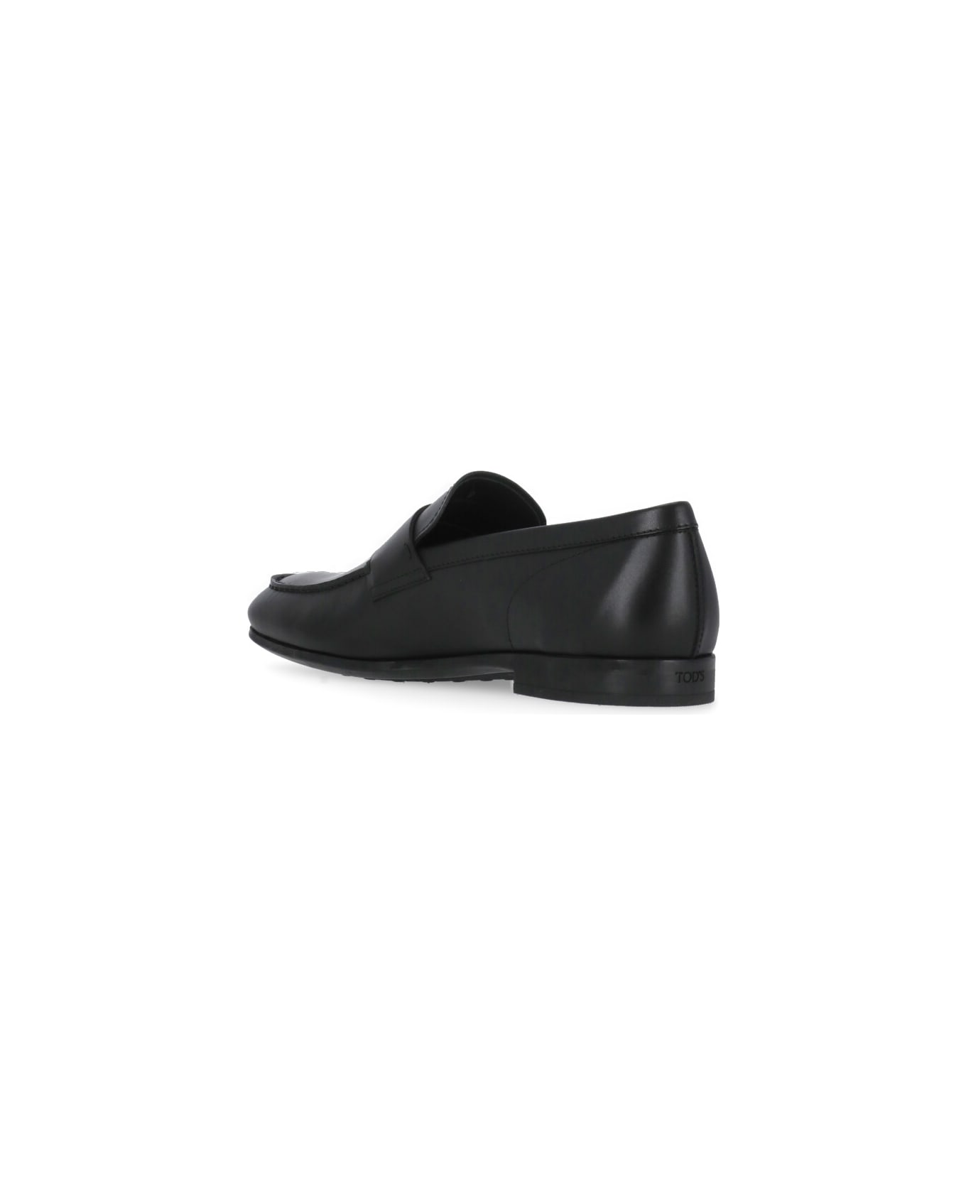 Tod's Smooth Leather Loafers - Black
