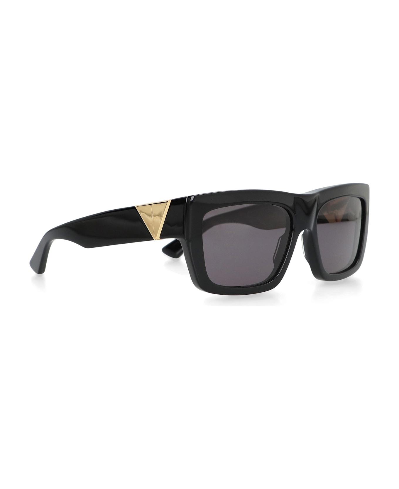 Bottega Veneta Black Acetate Sunglasses - BLACKGREY