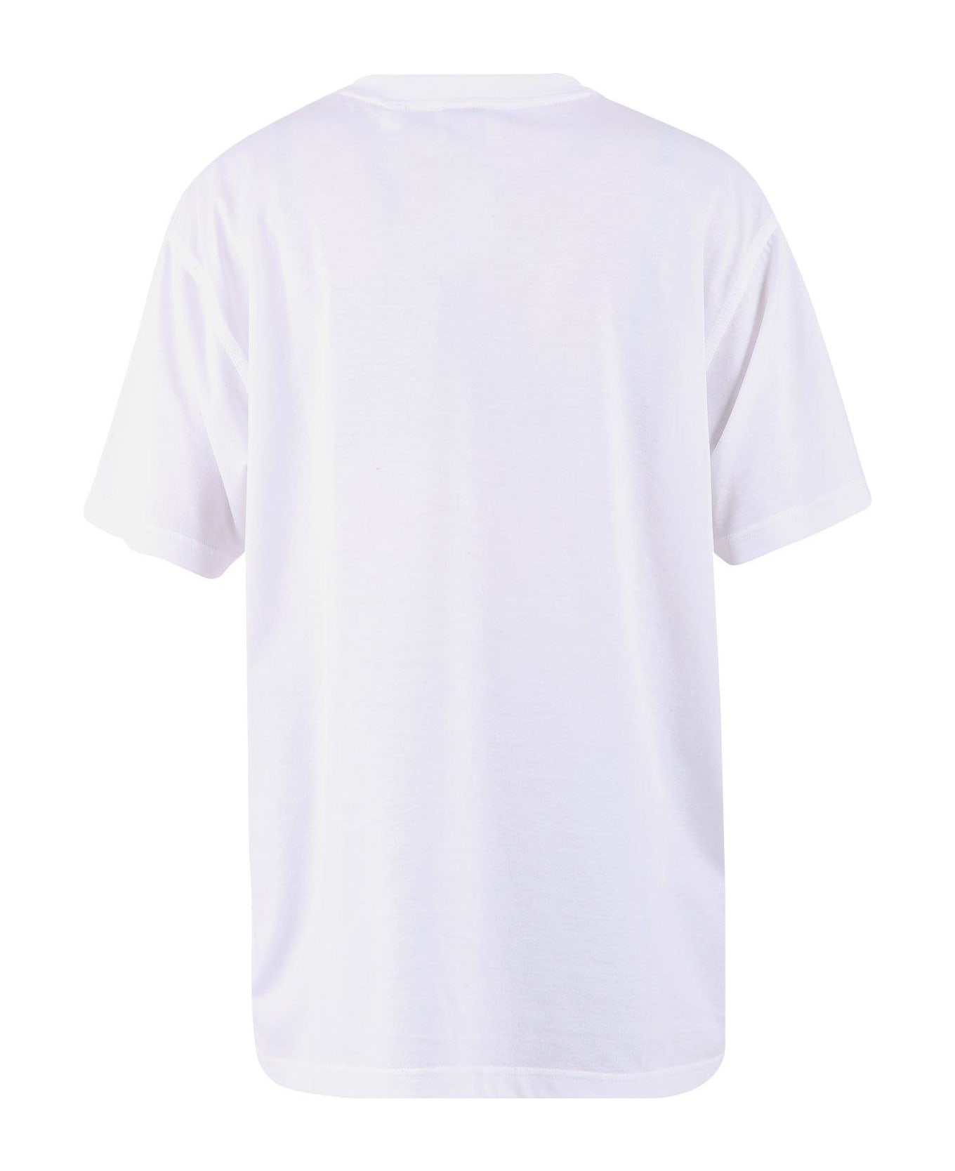 Burberry Logo Print Crewneck T-shirt - WHITE