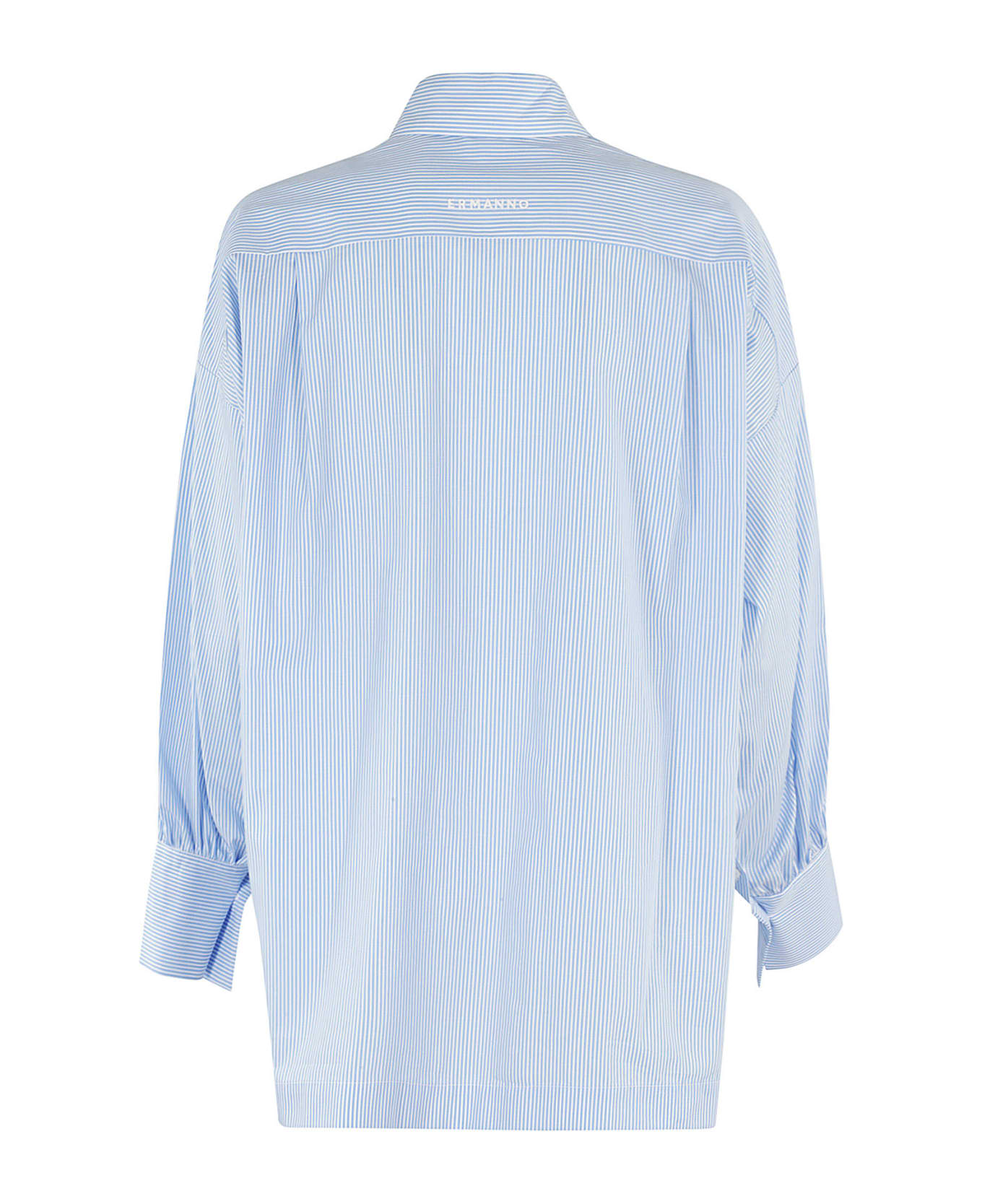 Ermanno Firenze Camicia Manica Lunga - Bianco Azzurro