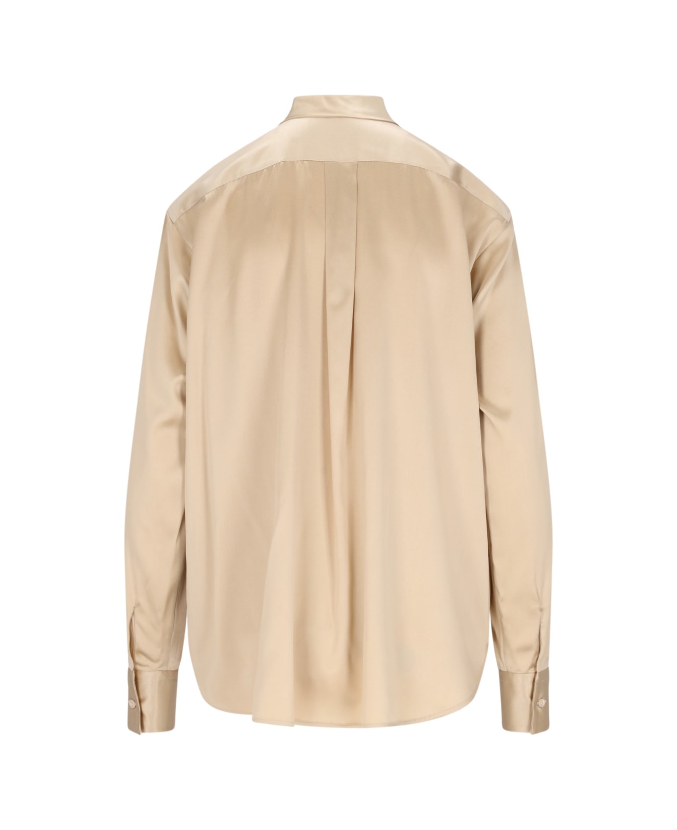 Ermanno Scervino Lavallière Shirt With Bow - Beige