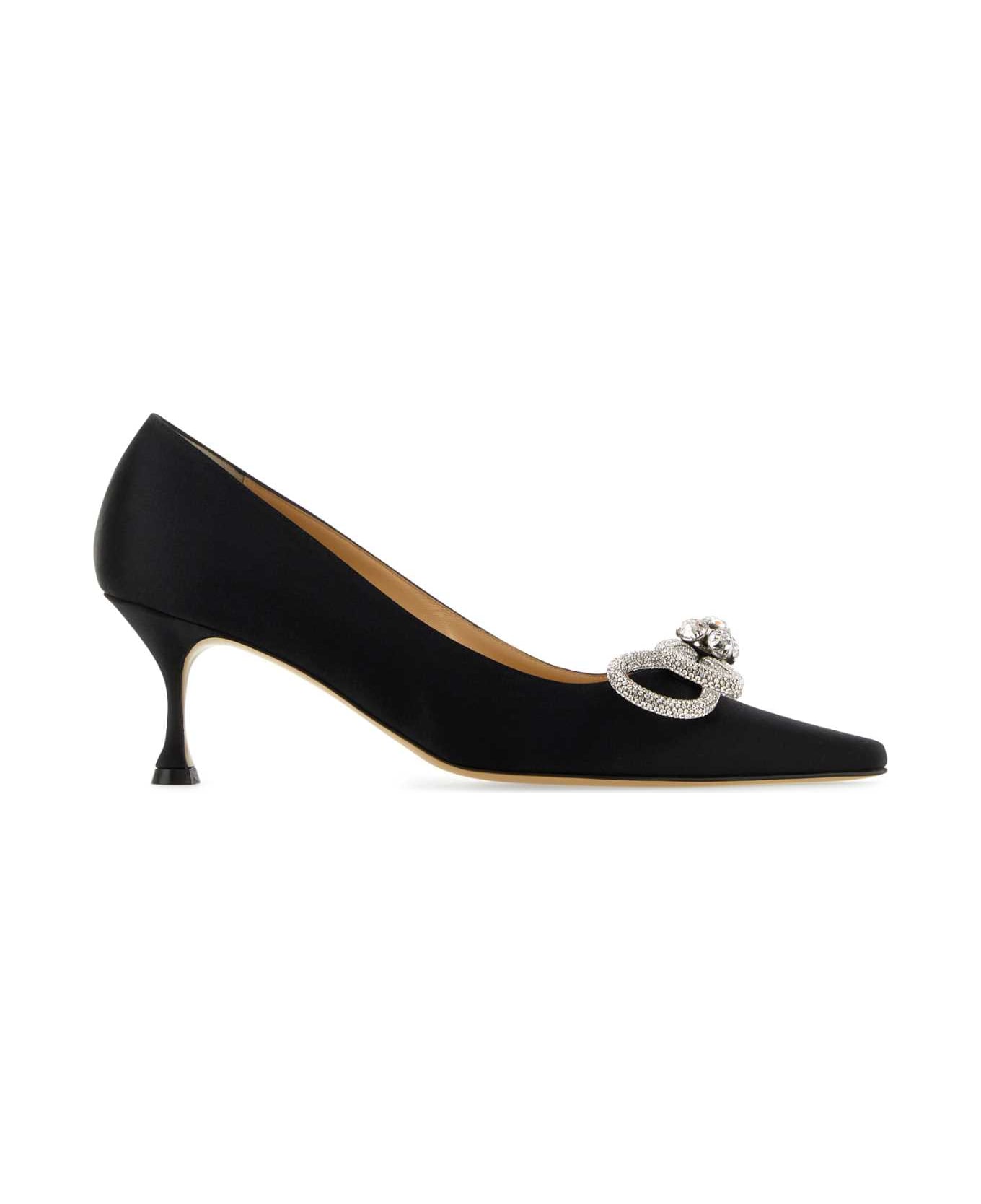 Mach 
Mach Black Satin Pumps - BLACK