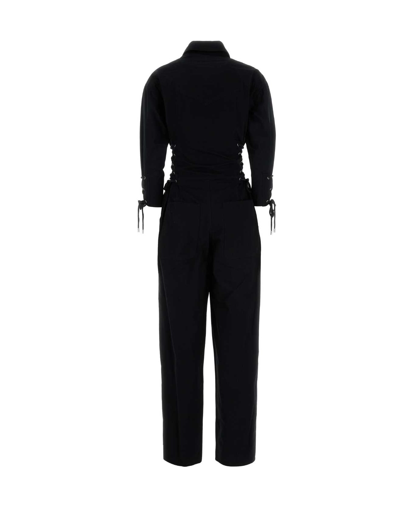Isabel Marant Black Cotton Irianna Jumpsuit - BLACK