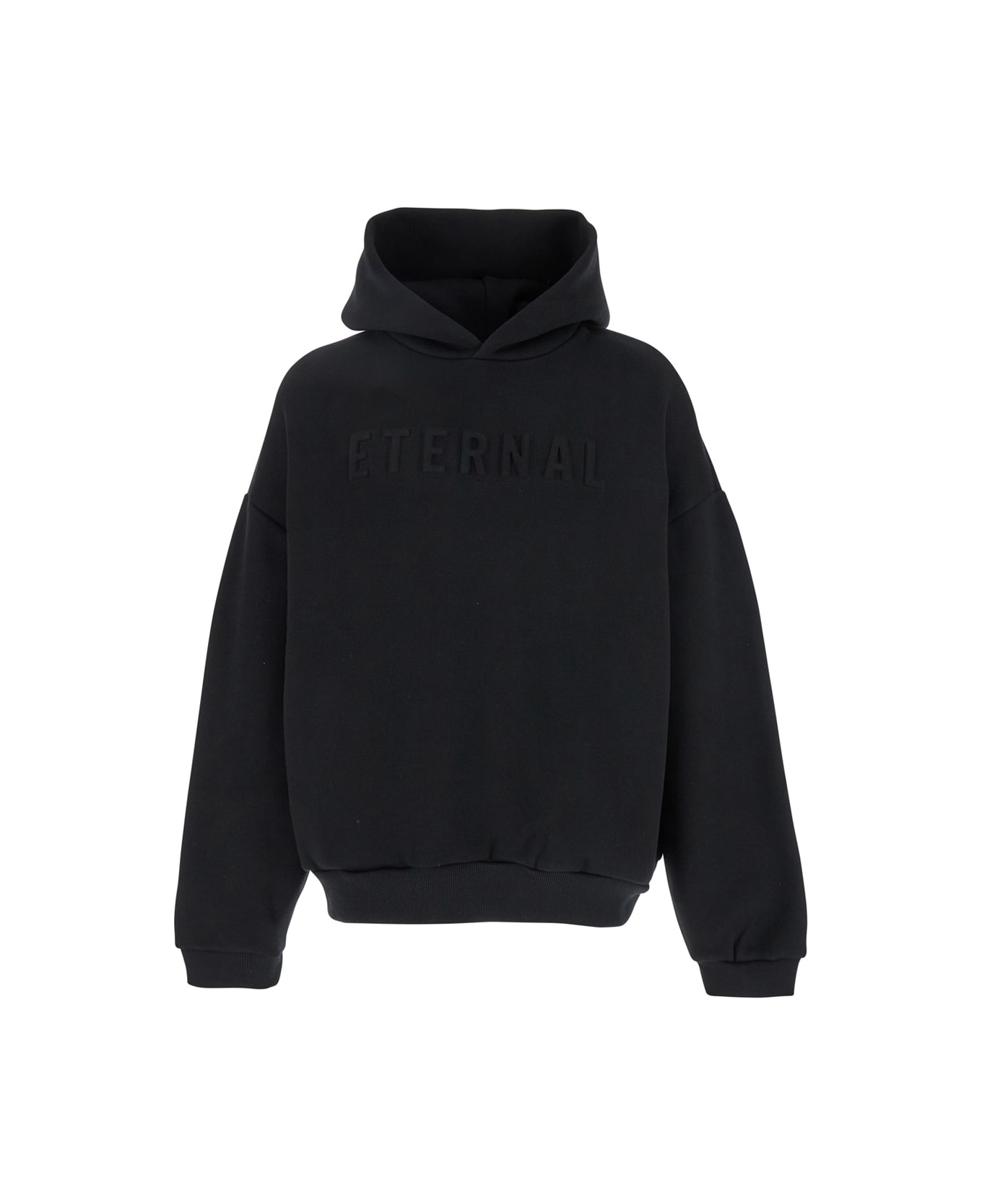 Fear of God 'eternal' Black Hoodie With Logo Patch On The Hood And Embroidery On The Front In Cotton Blend Man - Black