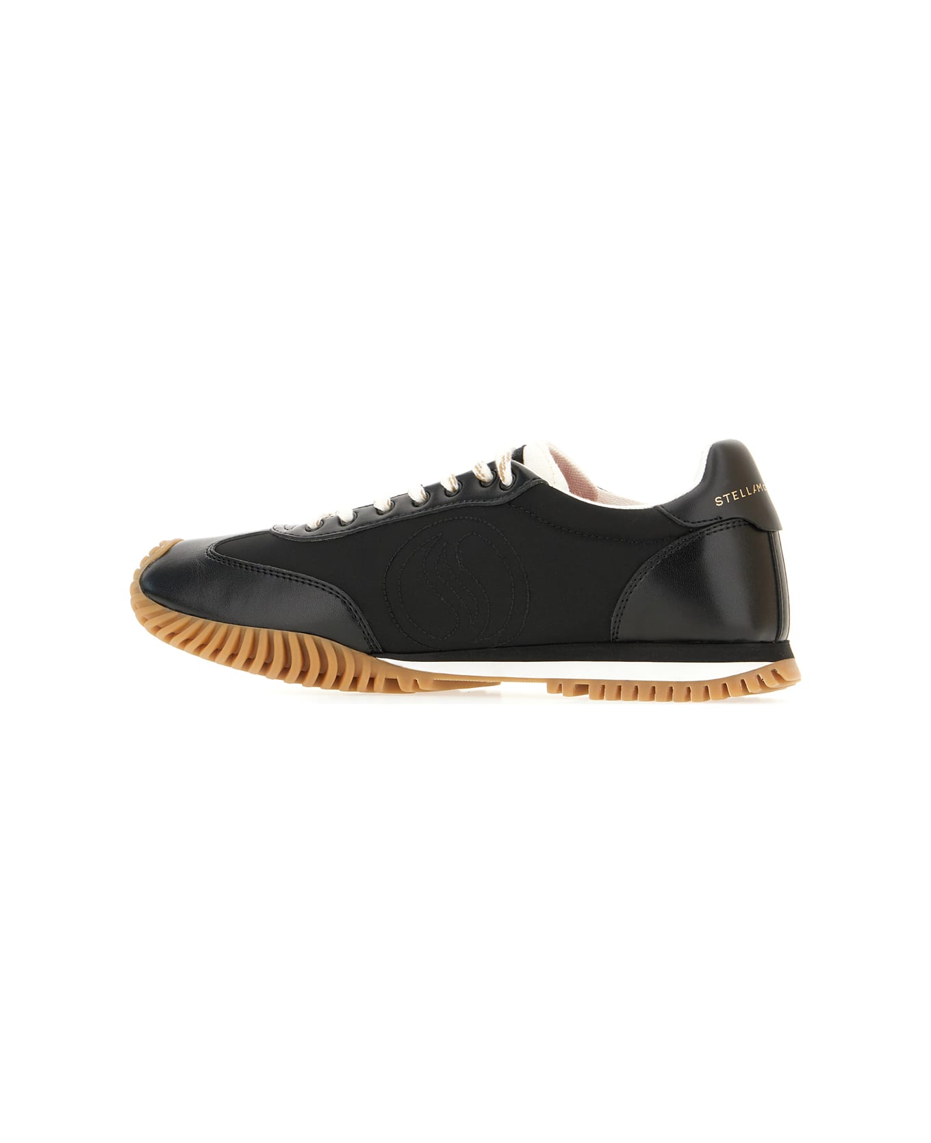 Stella McCartney Black Fabric S-wave Sneakers - BLACK