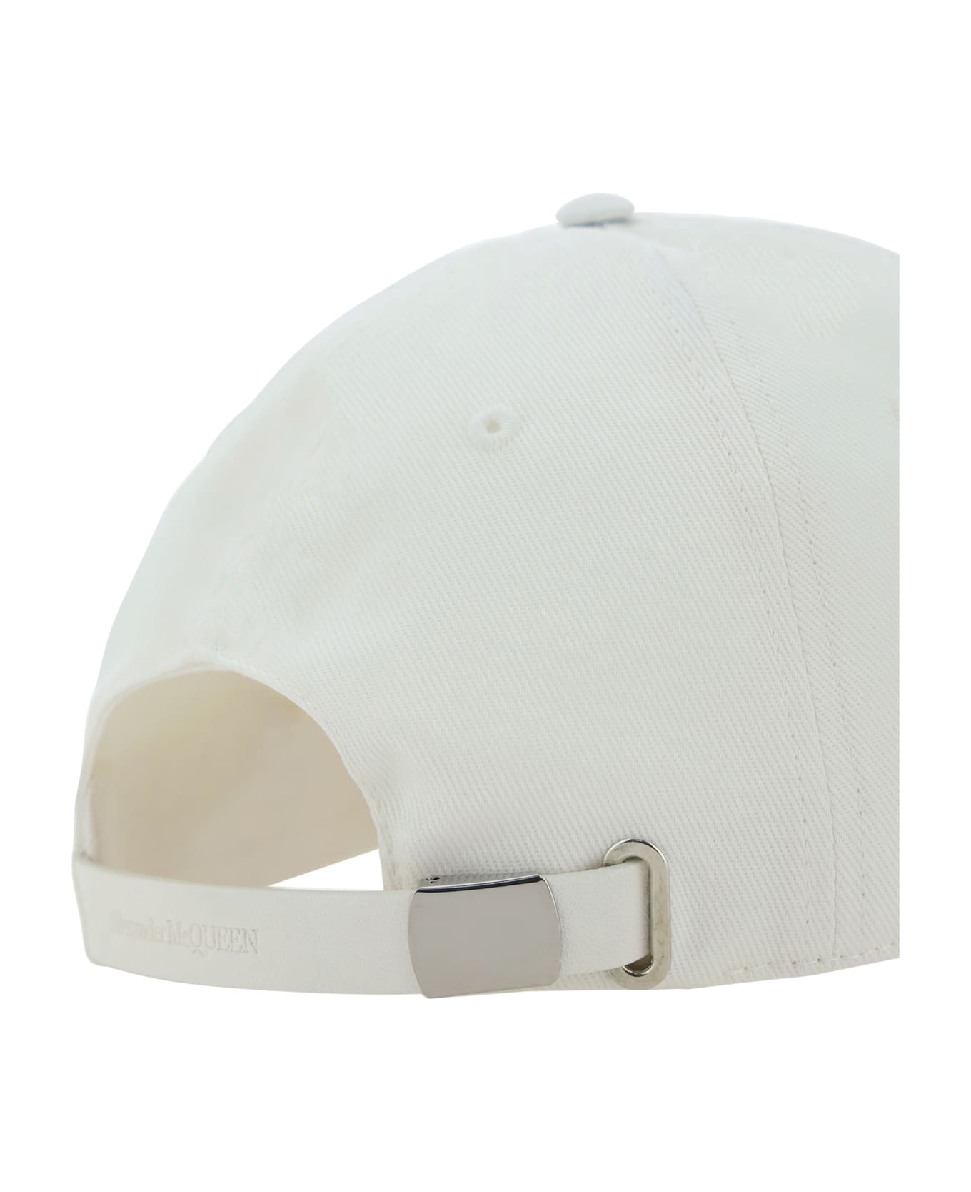 Alexander McQueen Varsity Baseball Hat - White/indigo