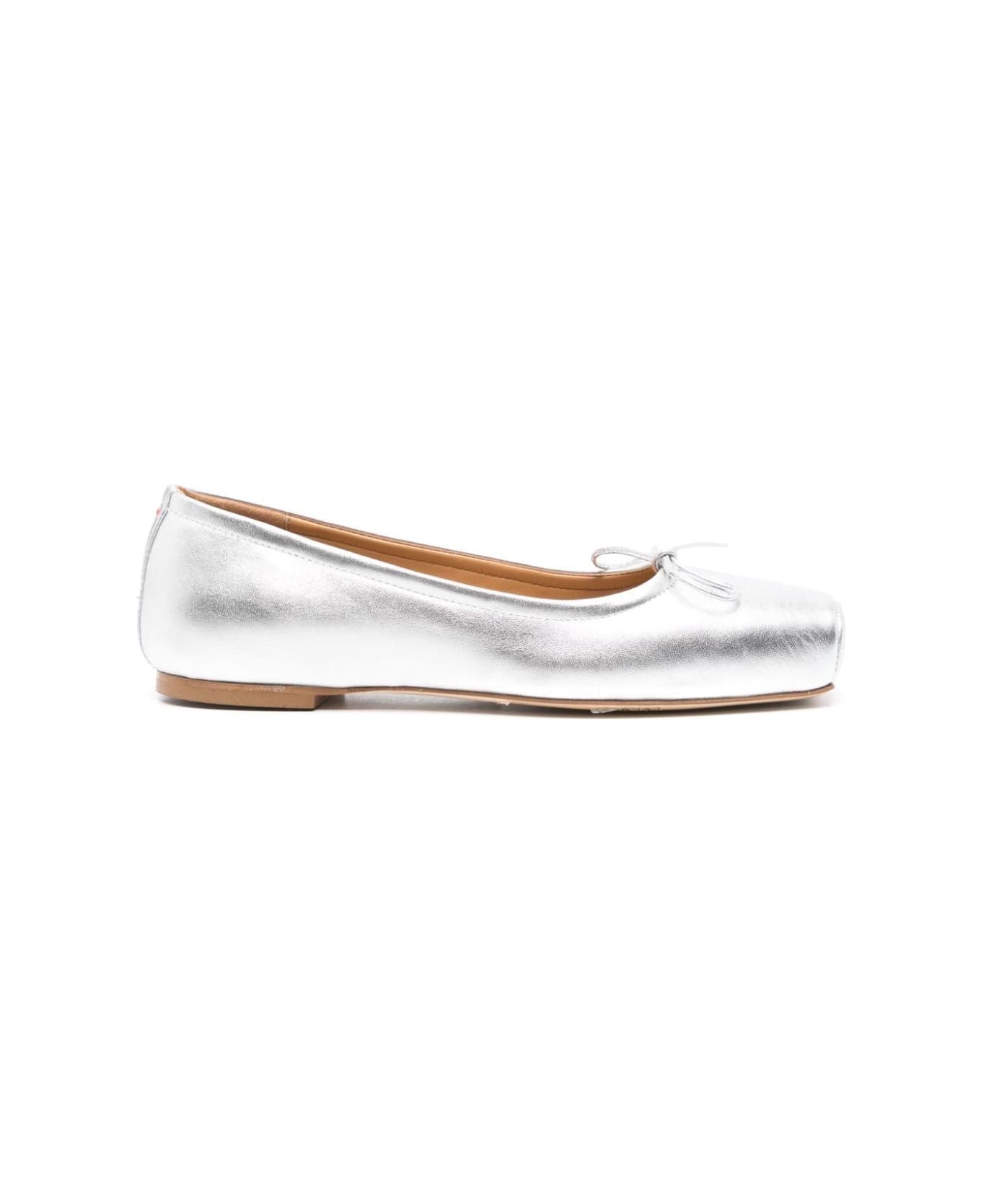 aeyde Gabriella Laminated Nappa Leather - Silver