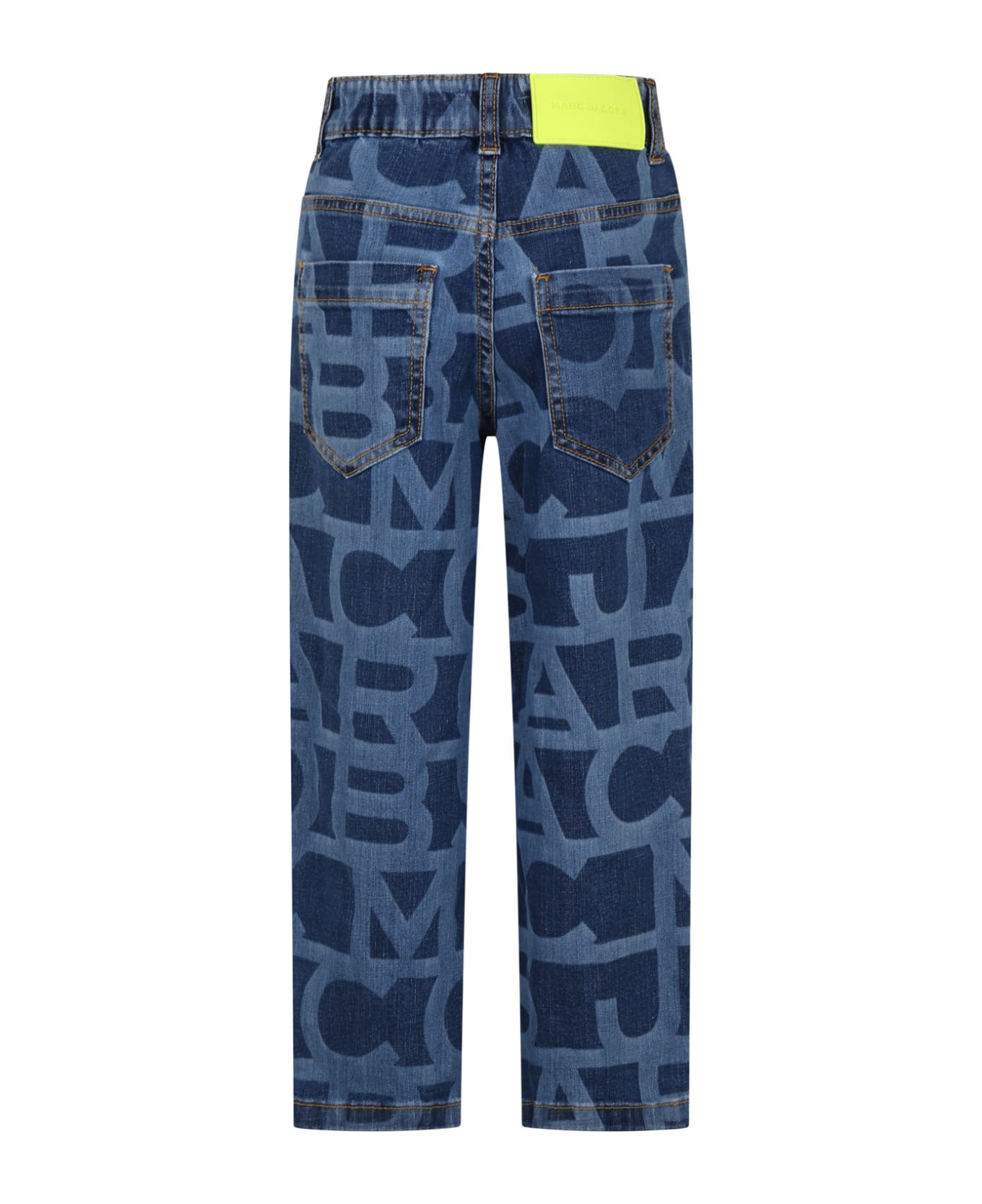 Marc Jacobs Blue Jeans For Boy With Logo - Denim