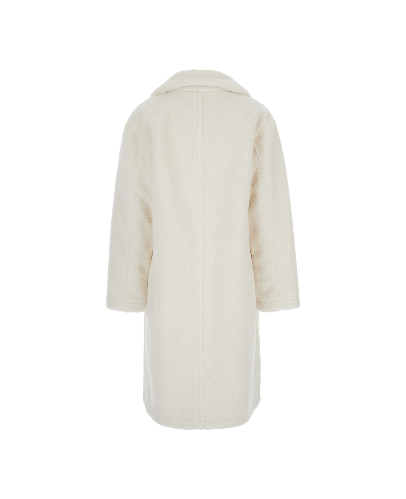 MICHAEL Michael Kors Oversized Teddy Shearling Coat - White