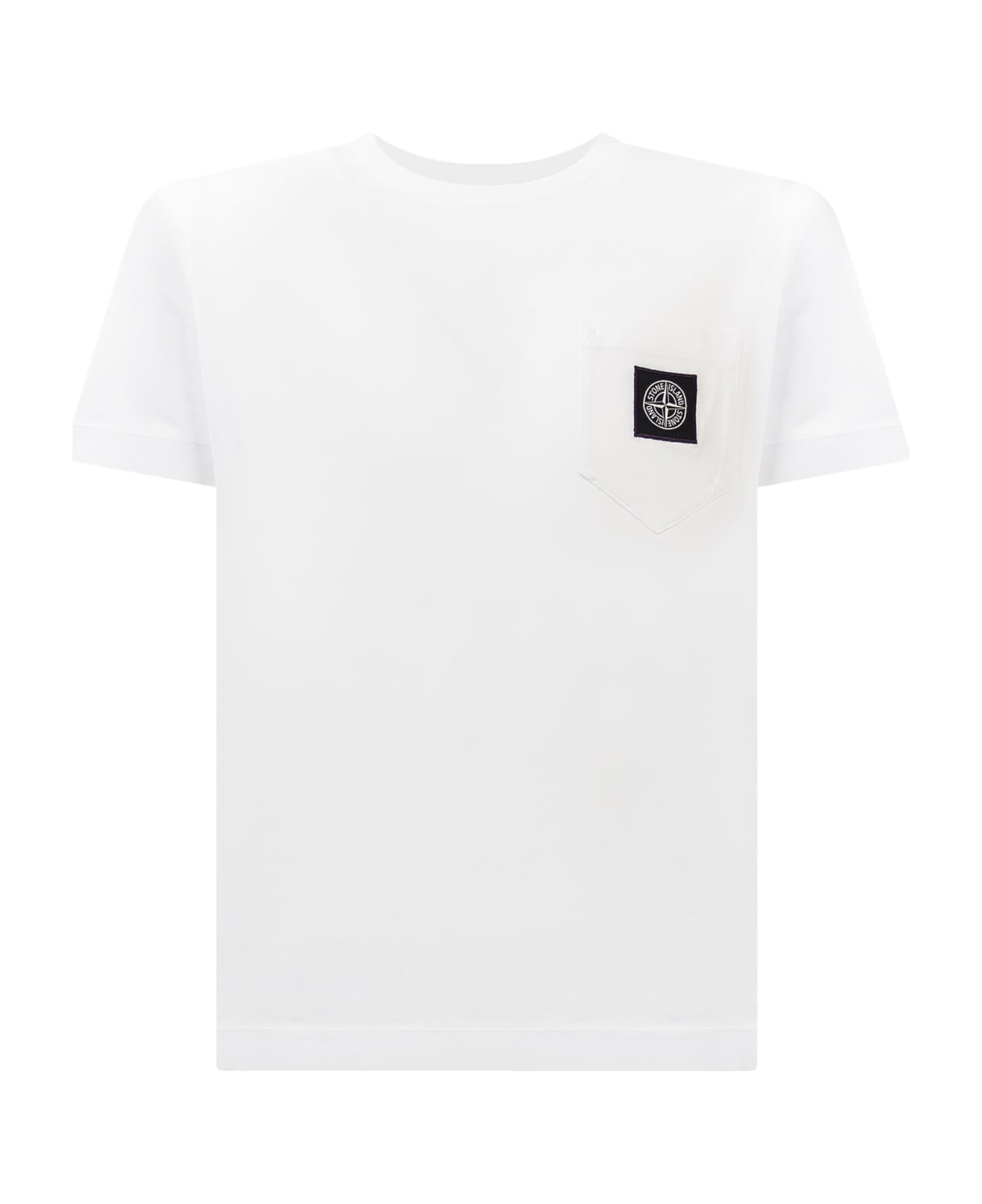 Stone Island Junior T-shirt With Logo - WHITE Tシャツ＆ポロシャツ