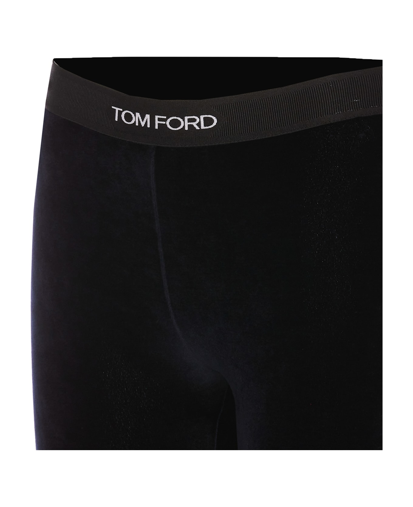 Tom Ford Logo Velvet Pants - Midnight Blue