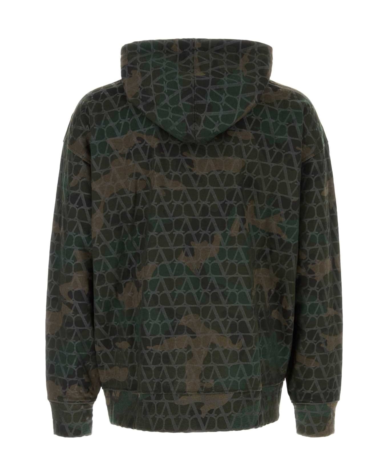 Valentino Garavani Printed Cotton Blend Sweatshirt - TOILECAMOUARMY