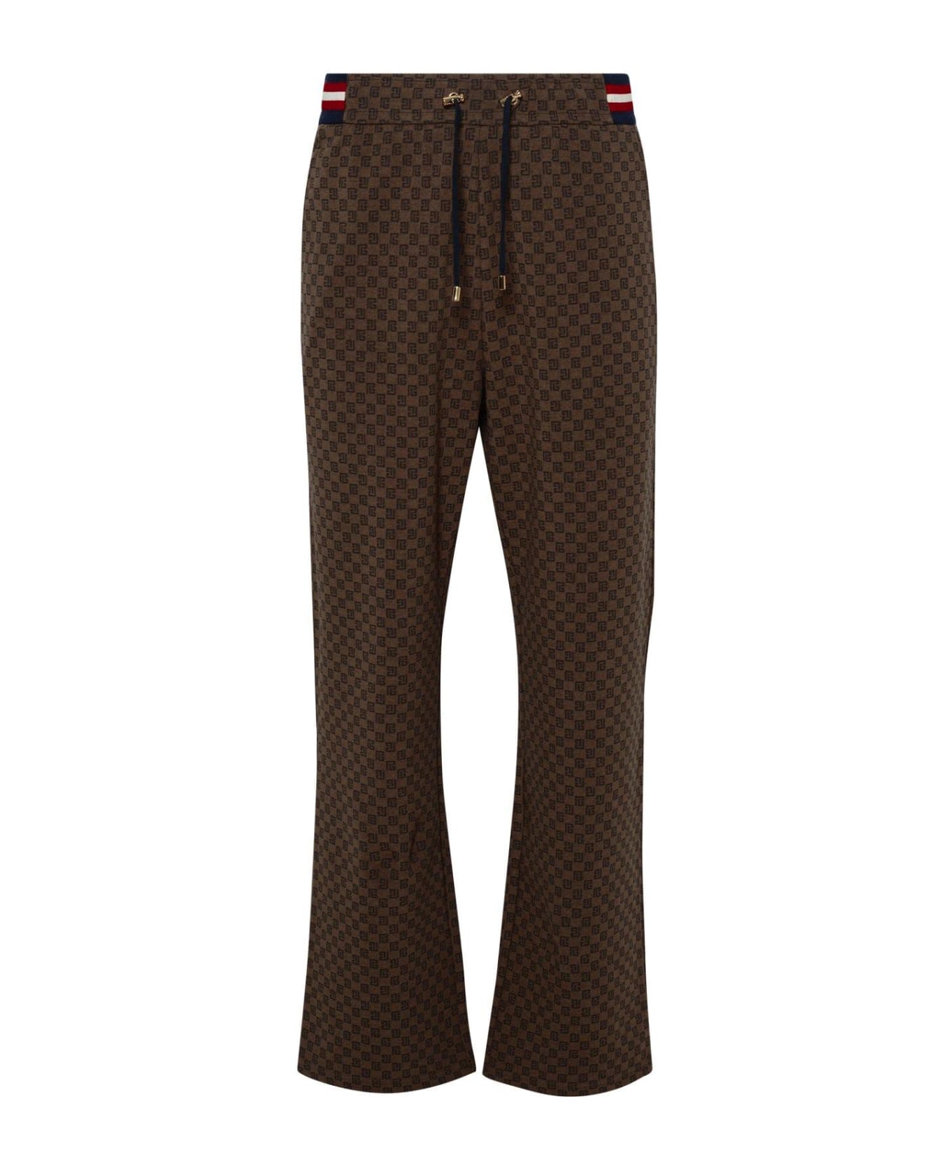 Balmain Pants In Brown Polyester - brown ボトムス
