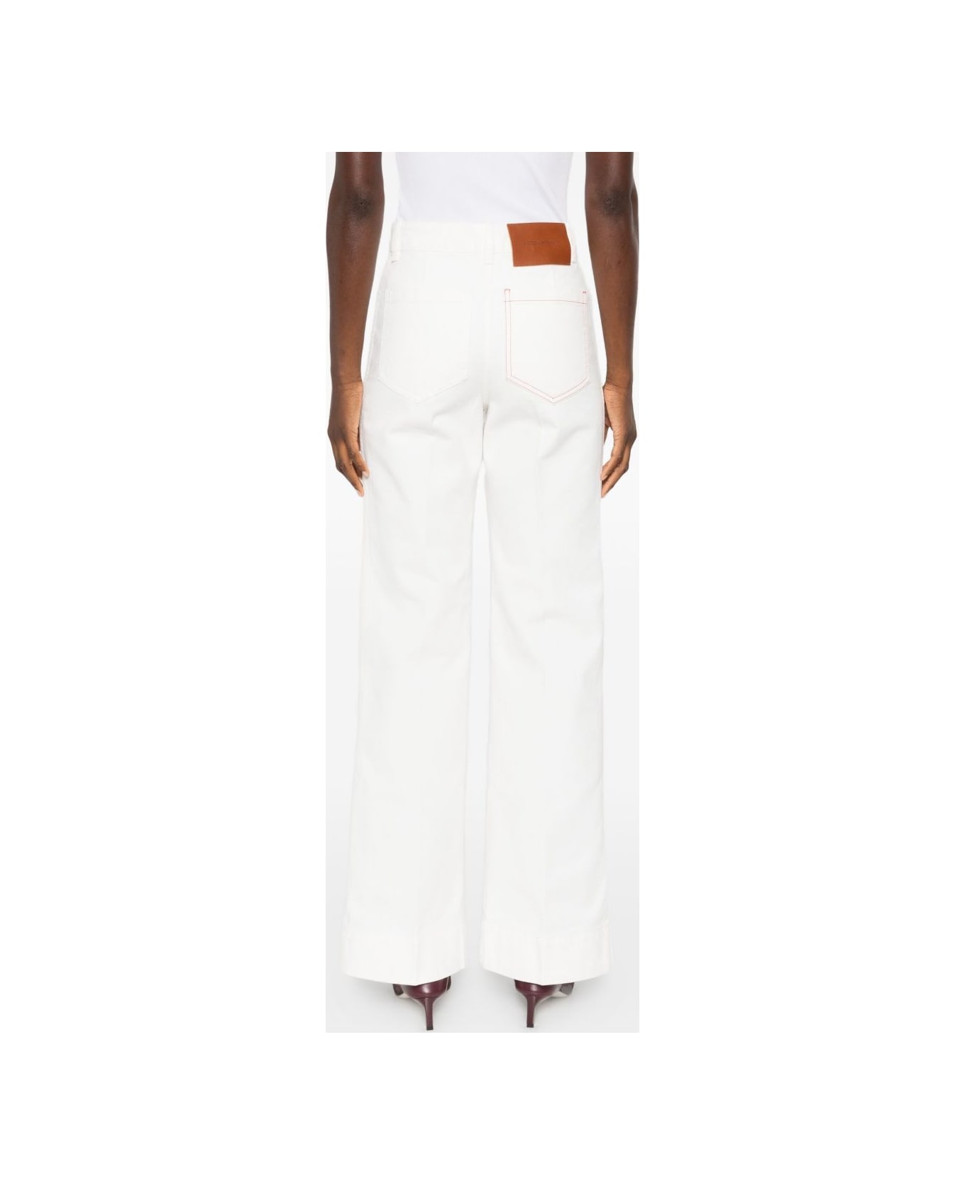 Victoria Beckham Jeans With Pockets - White