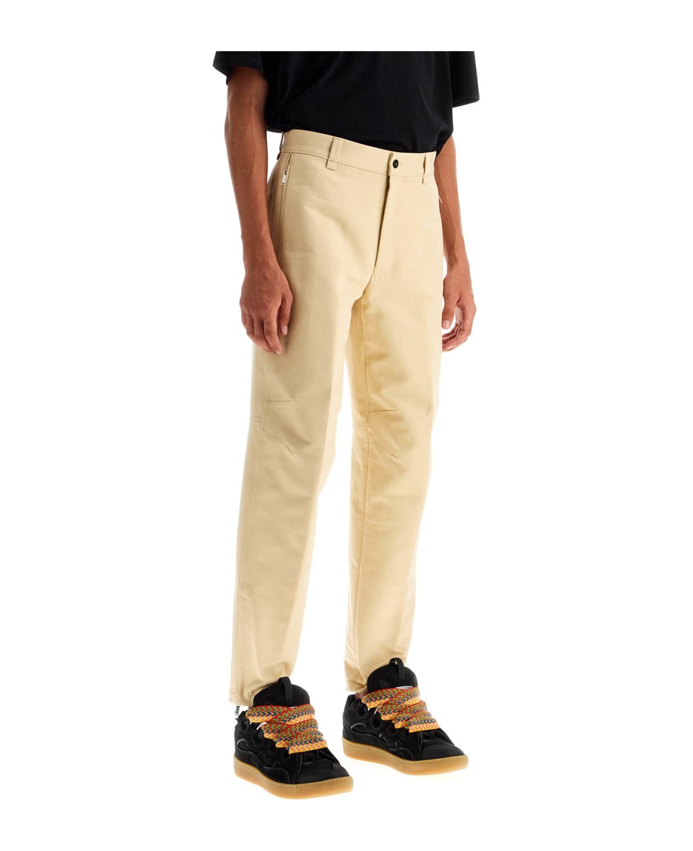 Lanvin Biker Gabardine Trousers - Beige