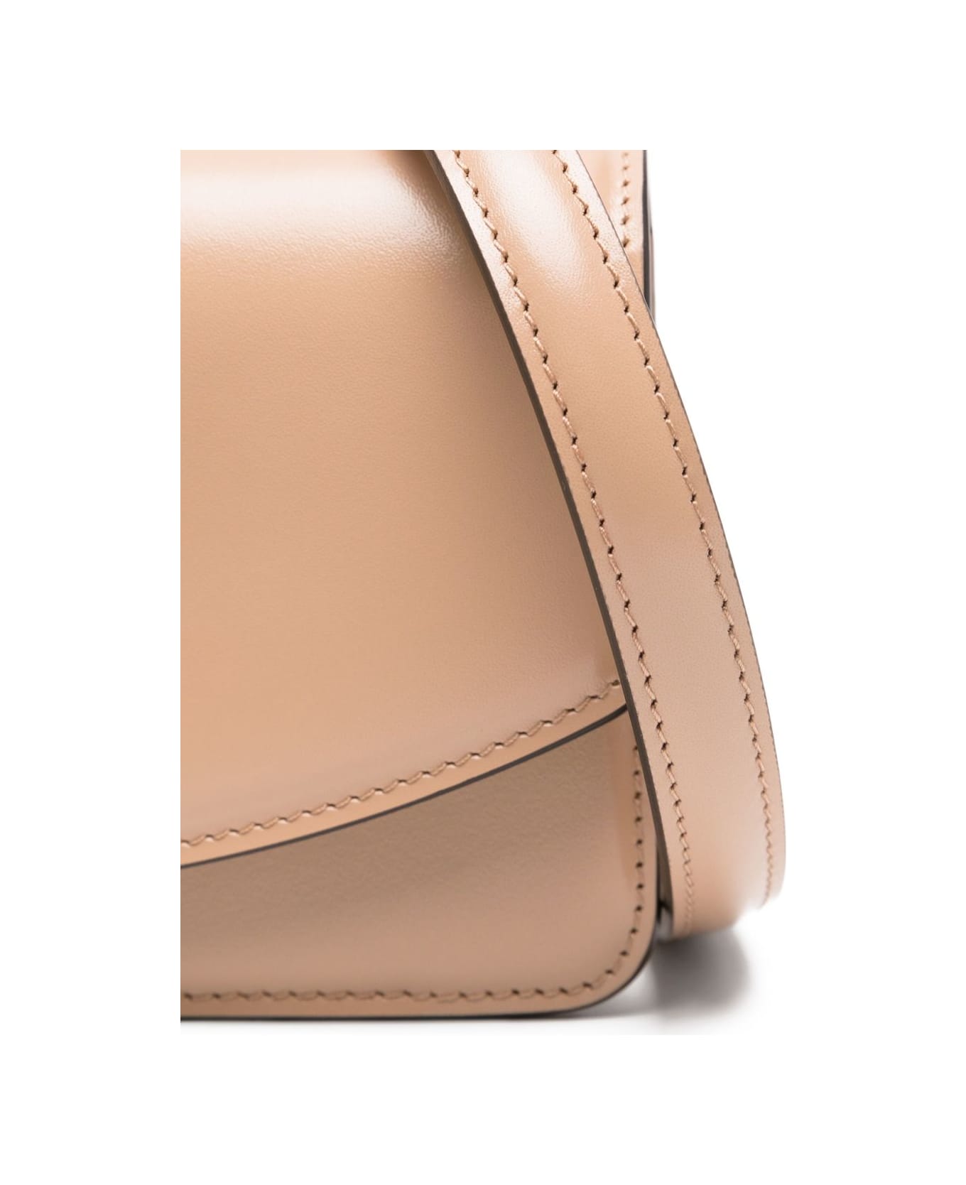 Valentino Garavani Vain Small Leather Clutch - Powder
