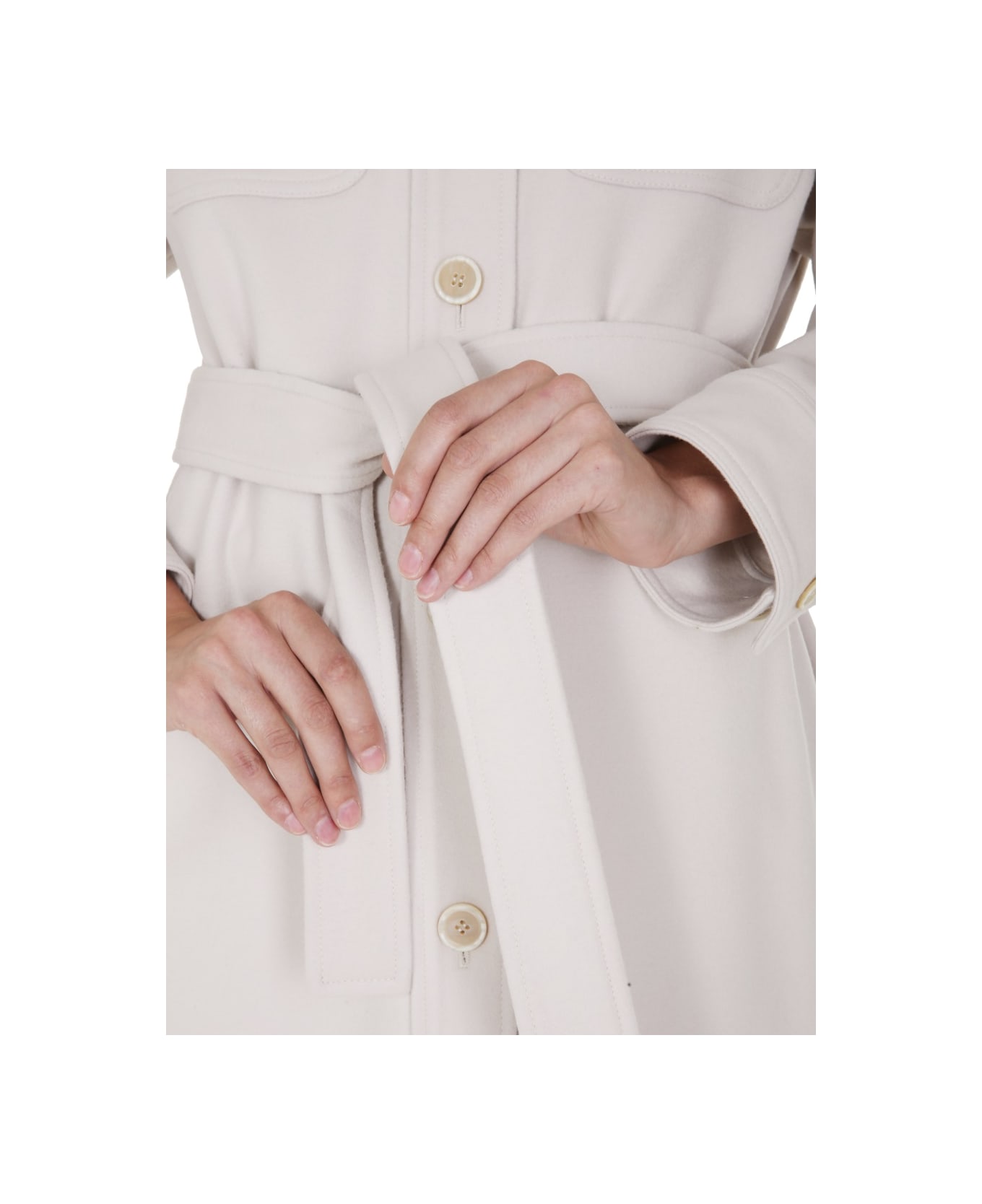 Brunello Cucinelli Coat With Belt - WHITE コート