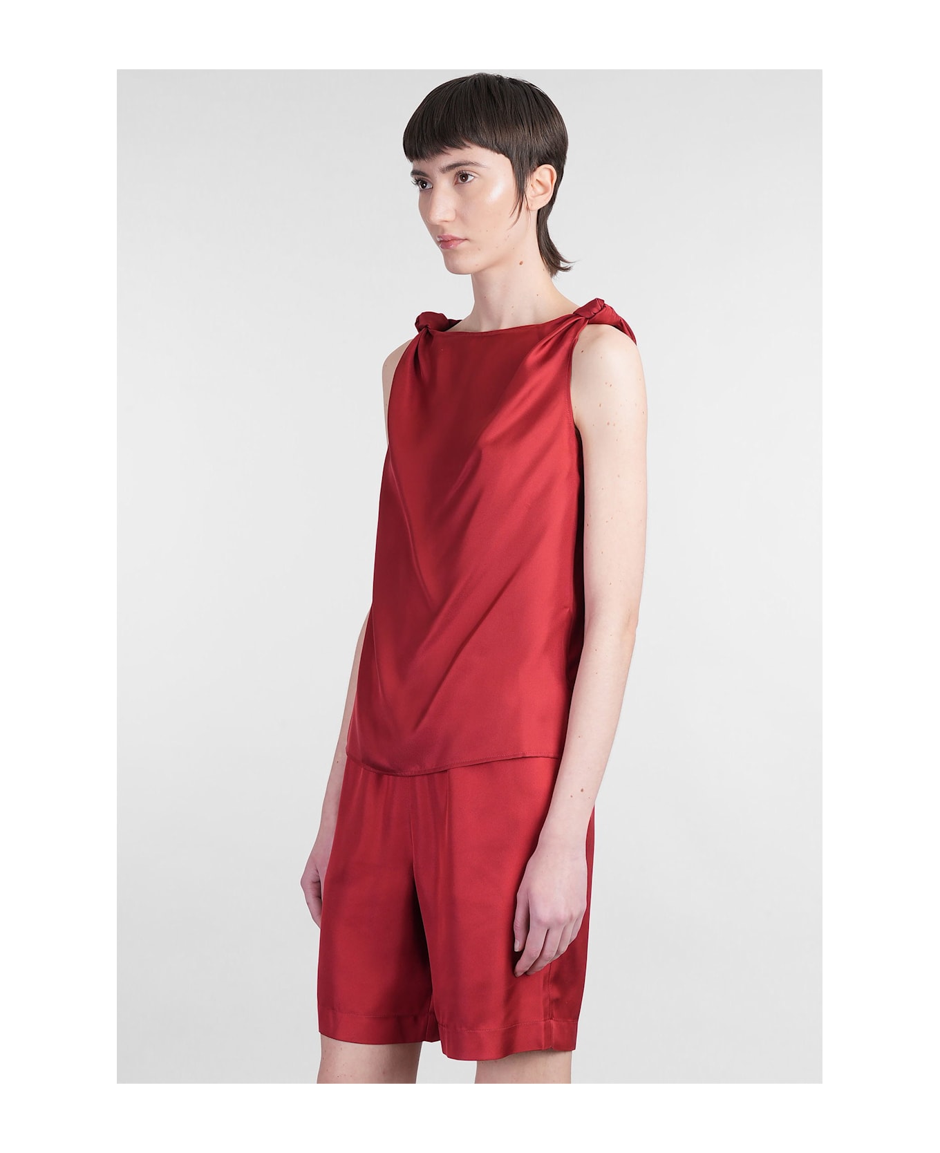 Loulou Studio Remy Topwear In Red Silk - red