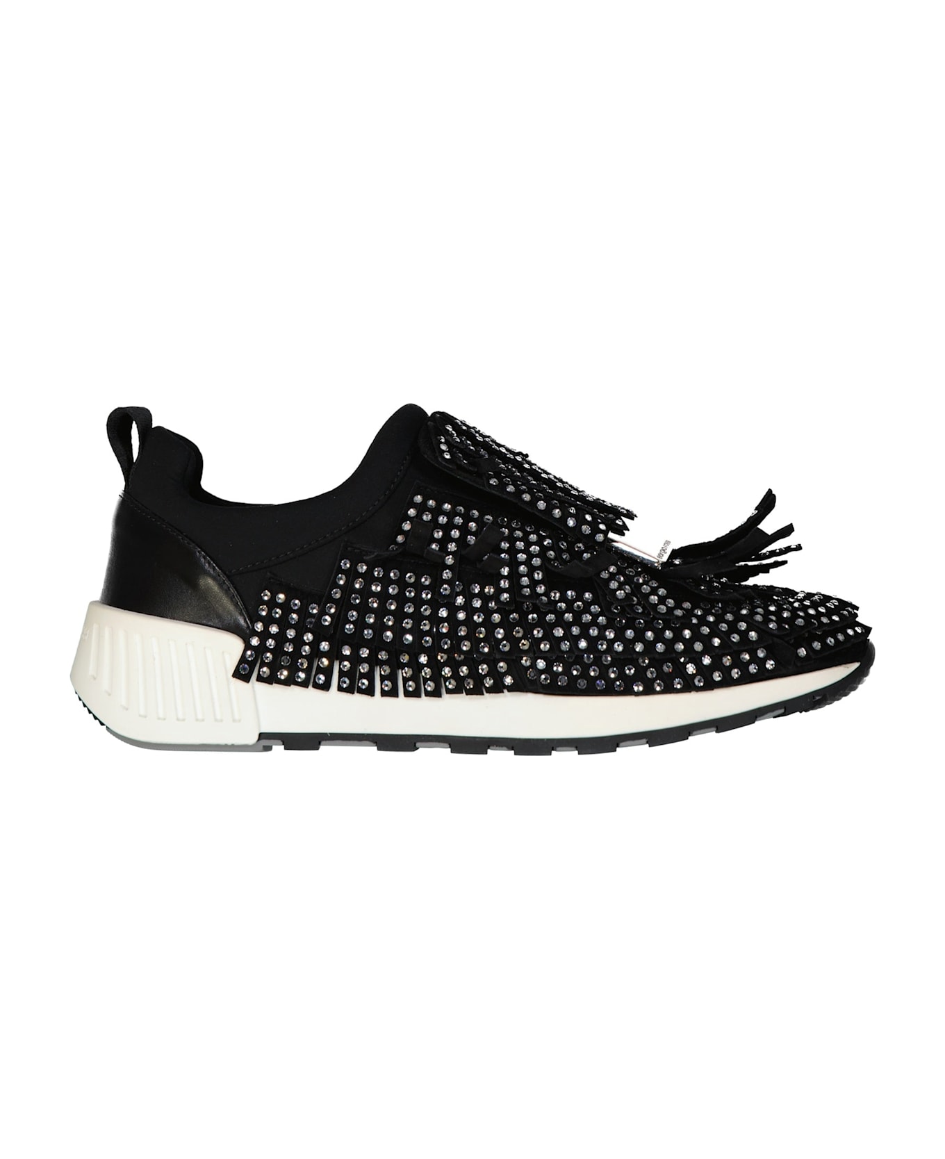 Sergio Rossi Sr1 Running Crystals Sneakers - Black