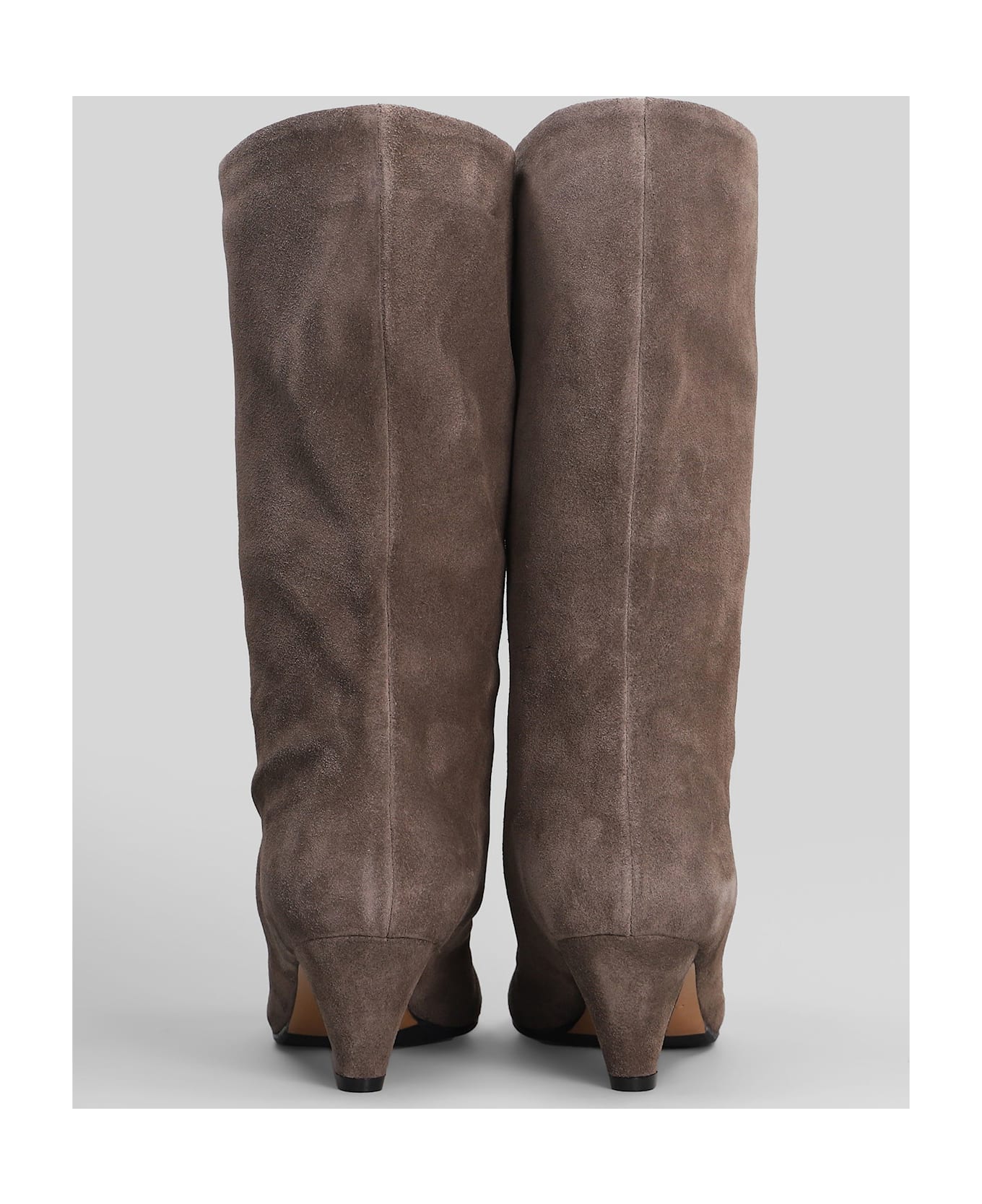 Fabio Rusconi High Heels Ankle Boots In Taupe Suede - taupe