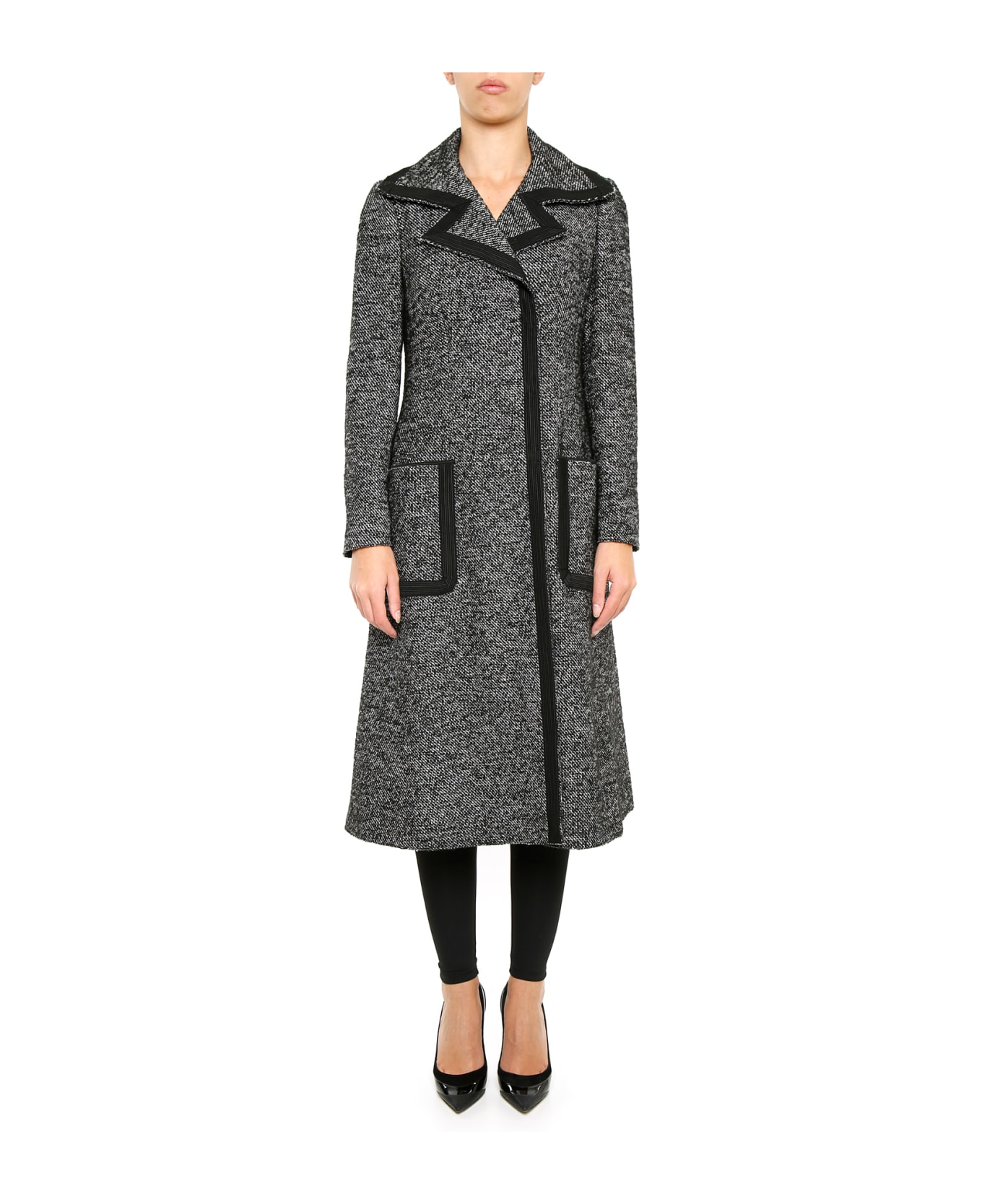 Dolce & Gabbana Grisaille Coat - FANTASIA (NON STAMPA)|Grigio