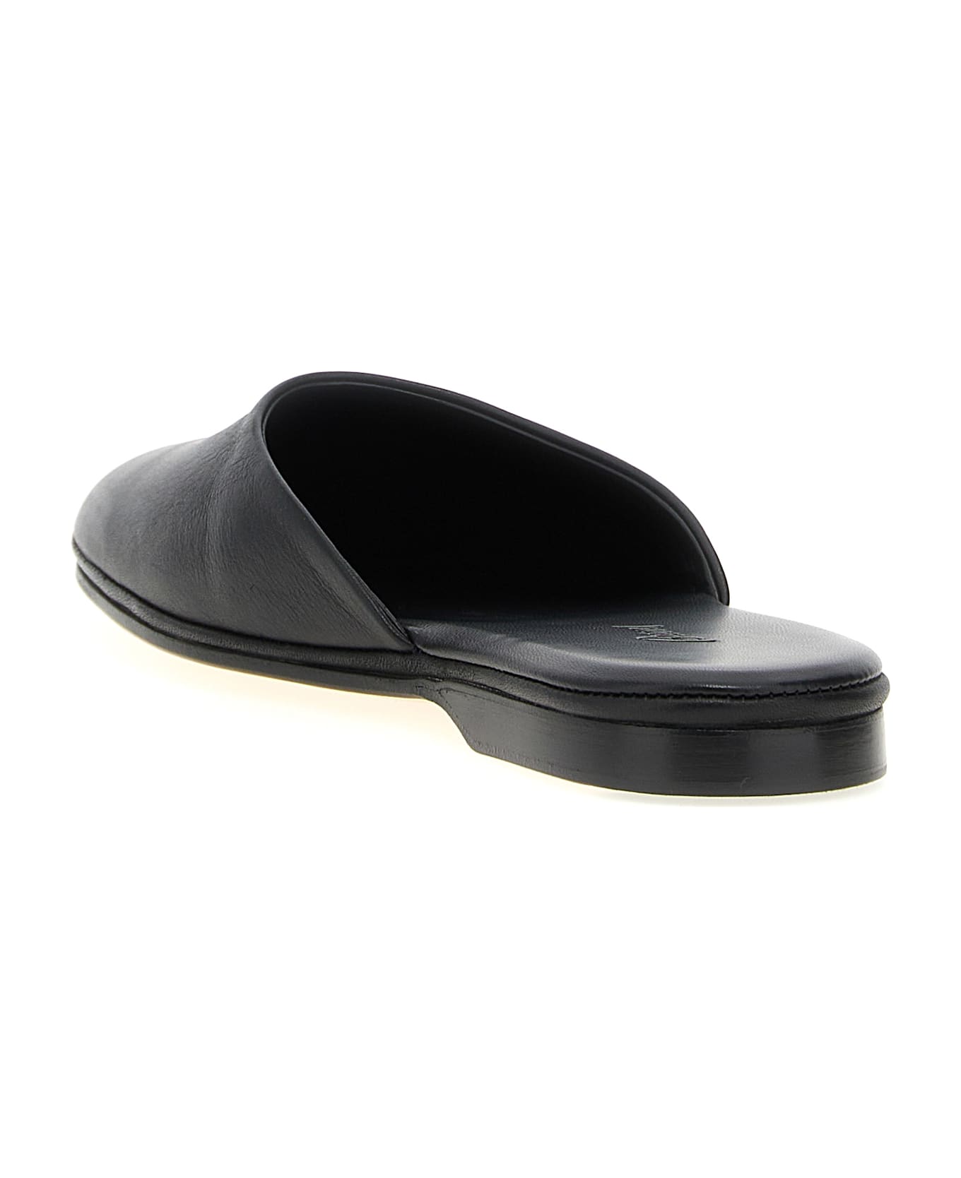 Brioni Leather Sabots - Black  