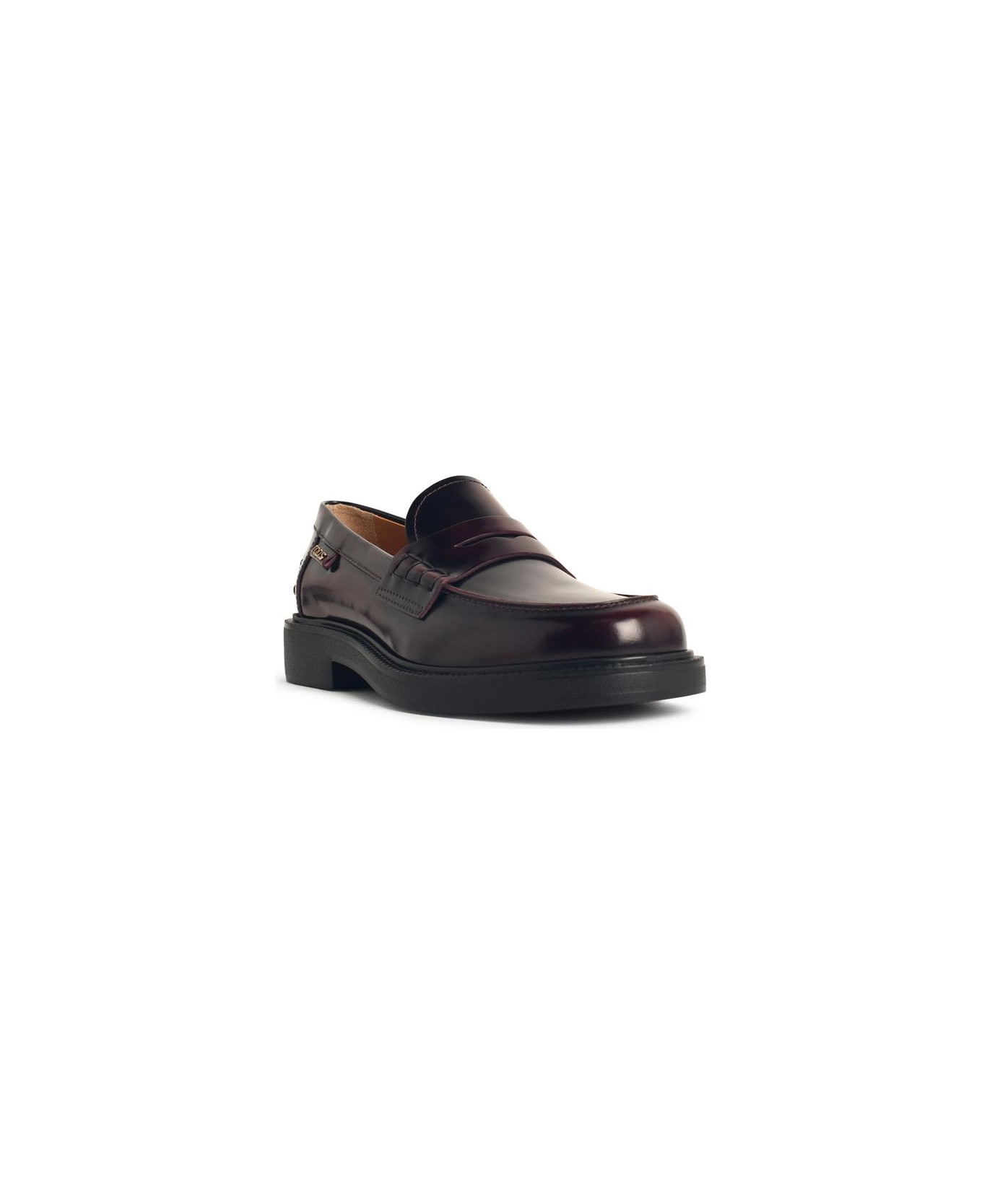Tod's Burgundy Leather Loafers
