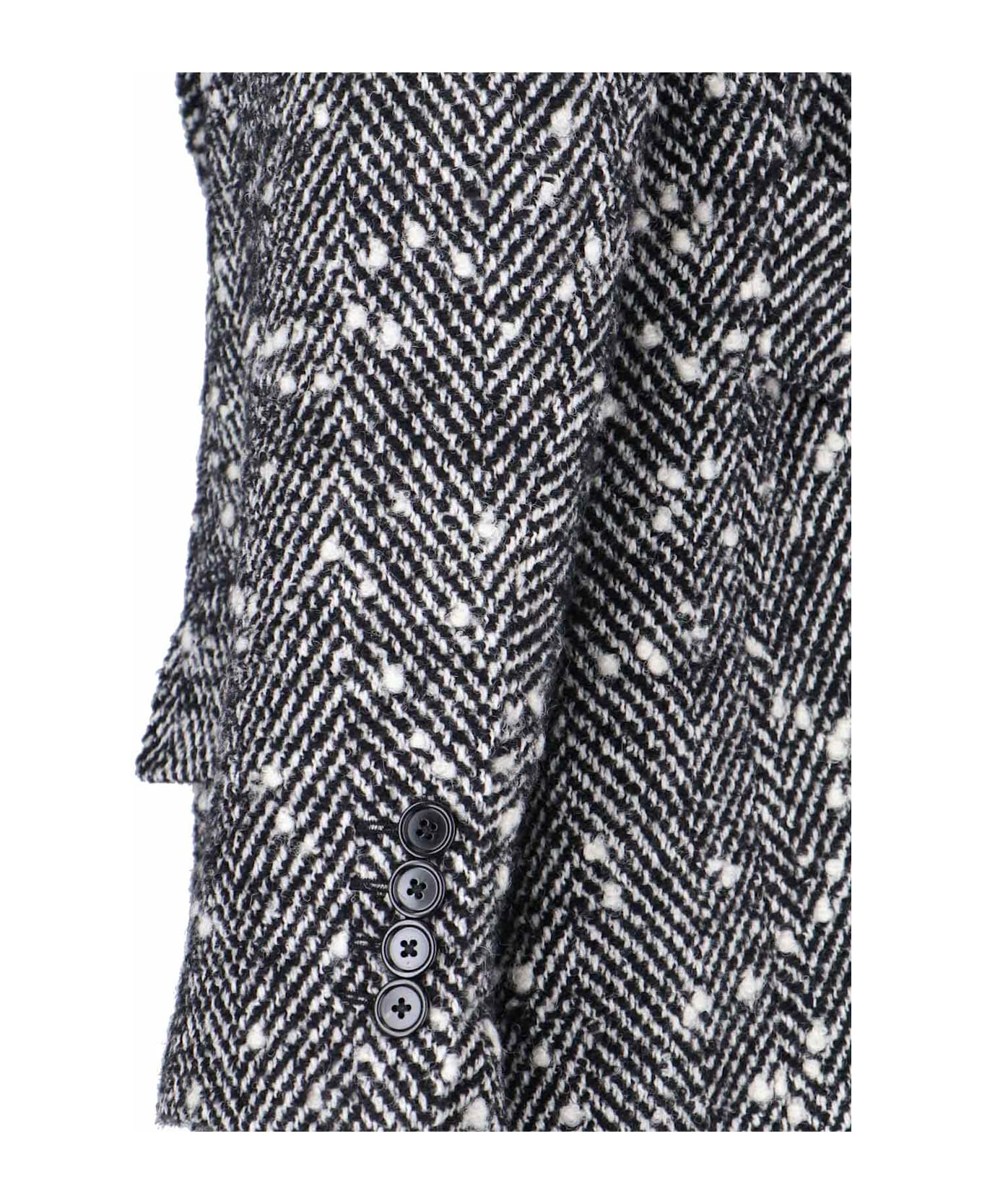 Dolce 
Gabbana Double-breasted Virgin Wool Blend Coat - Black
