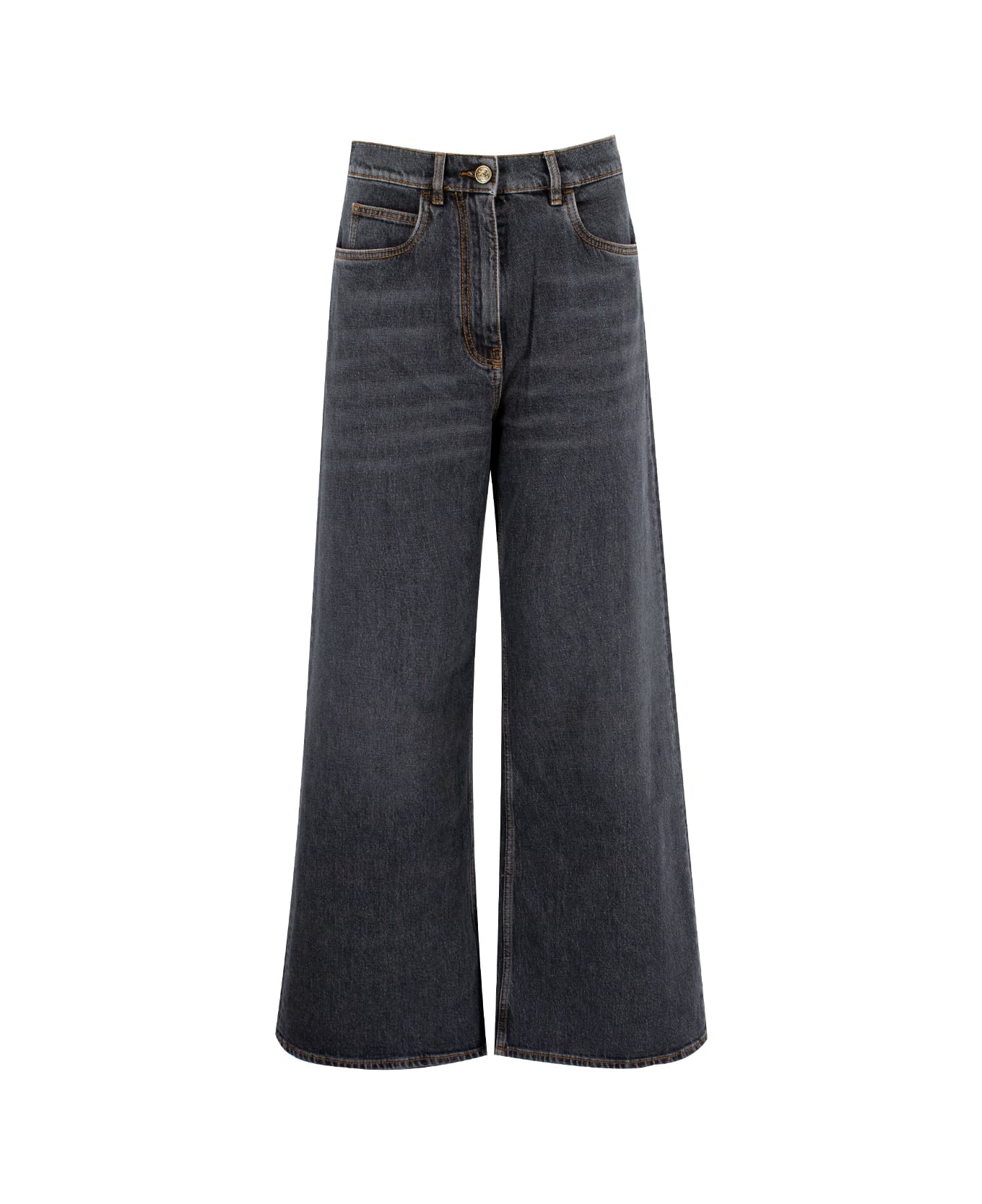 Etro Wide Leg Jeans - DENIM MEDIUM GREY